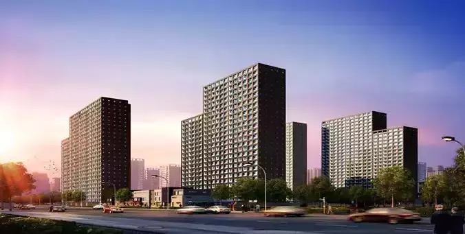 SU model of Vanke Blue Mountain office and apartment building 3D model