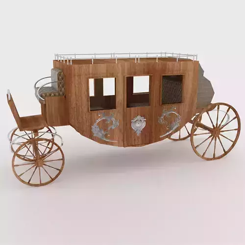 Western Wagon 4 3D model Western Wagon 4 3D model