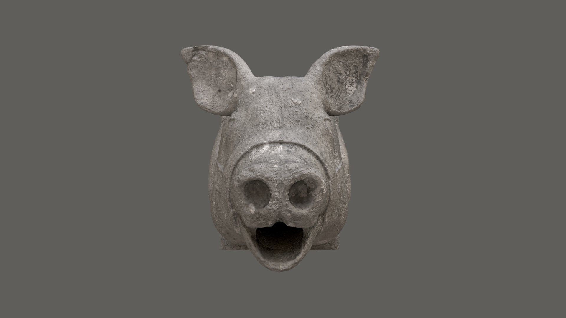 Gargoyle01 Low-poly 3D model_4