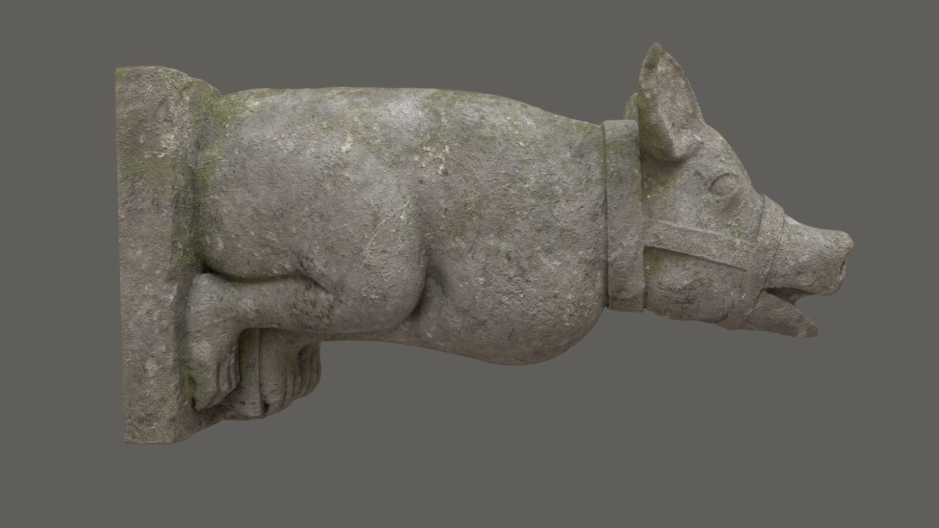 Gargoyle01 Low-poly 3D model_10