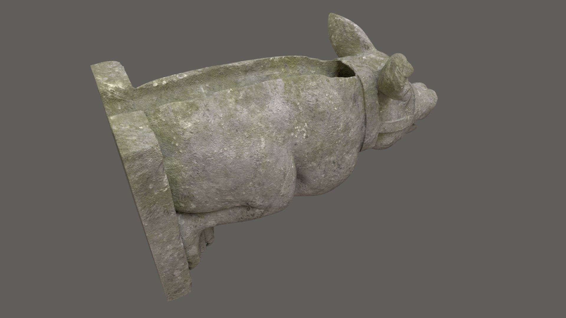 Gargoyle01 Low-poly 3D model_11