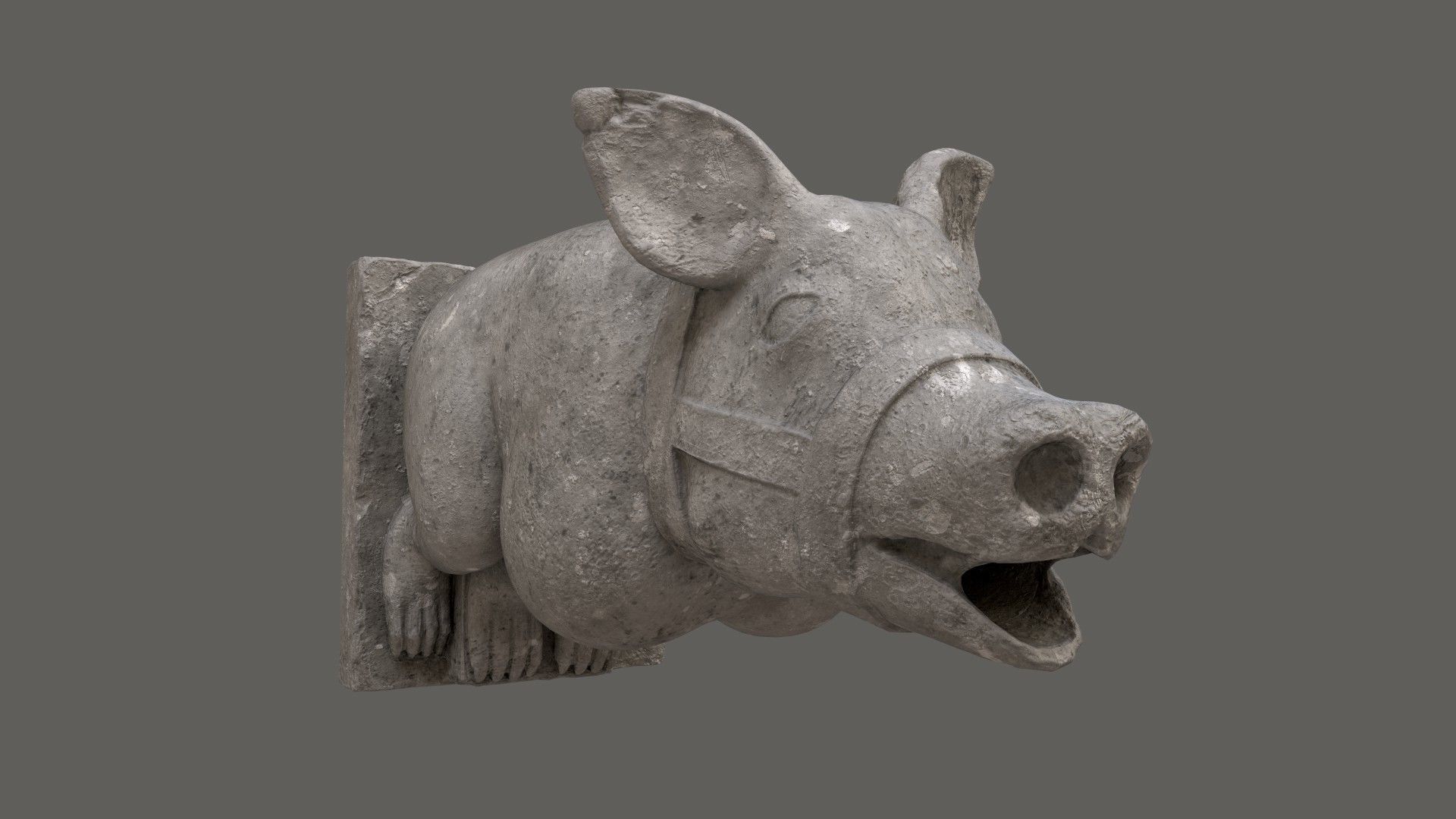 Gargoyle01 Low-poly 3D model_1