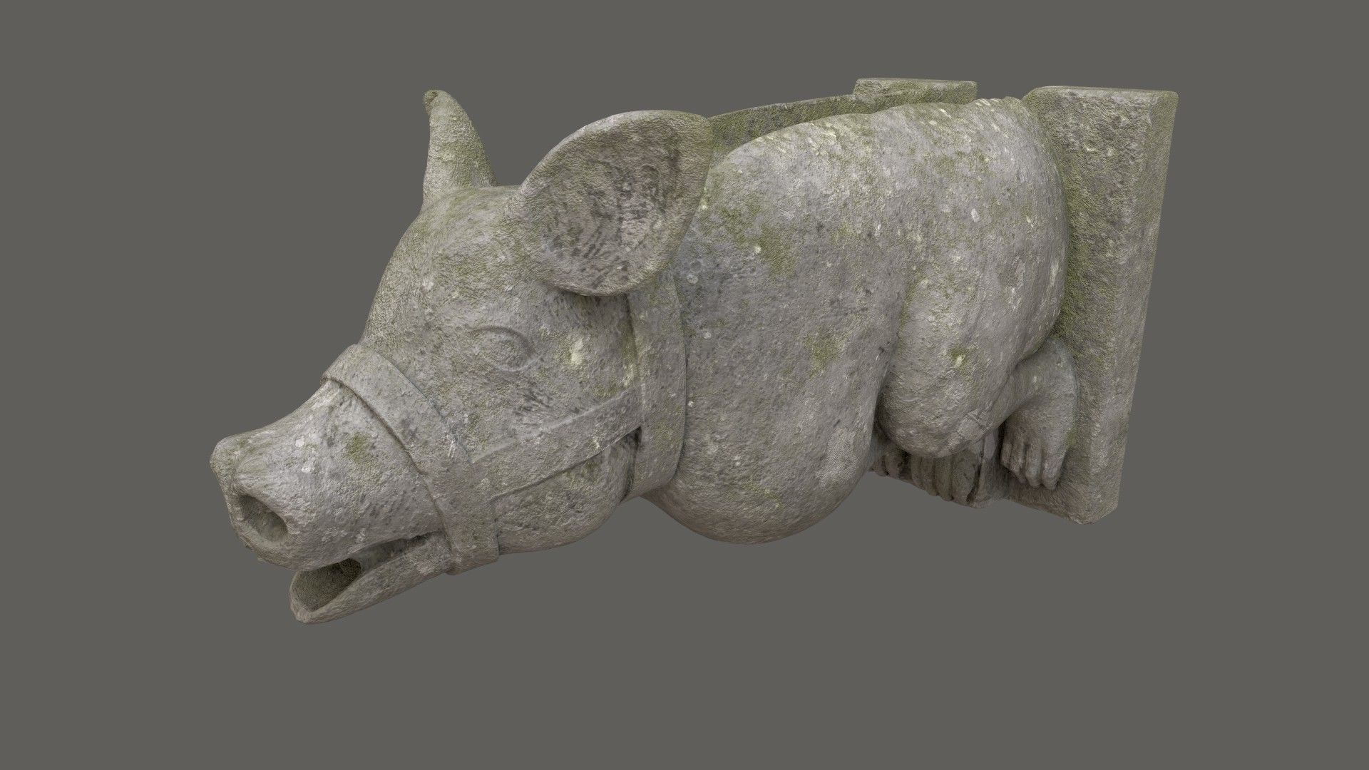 Gargoyle01 Low-poly 3D model_12