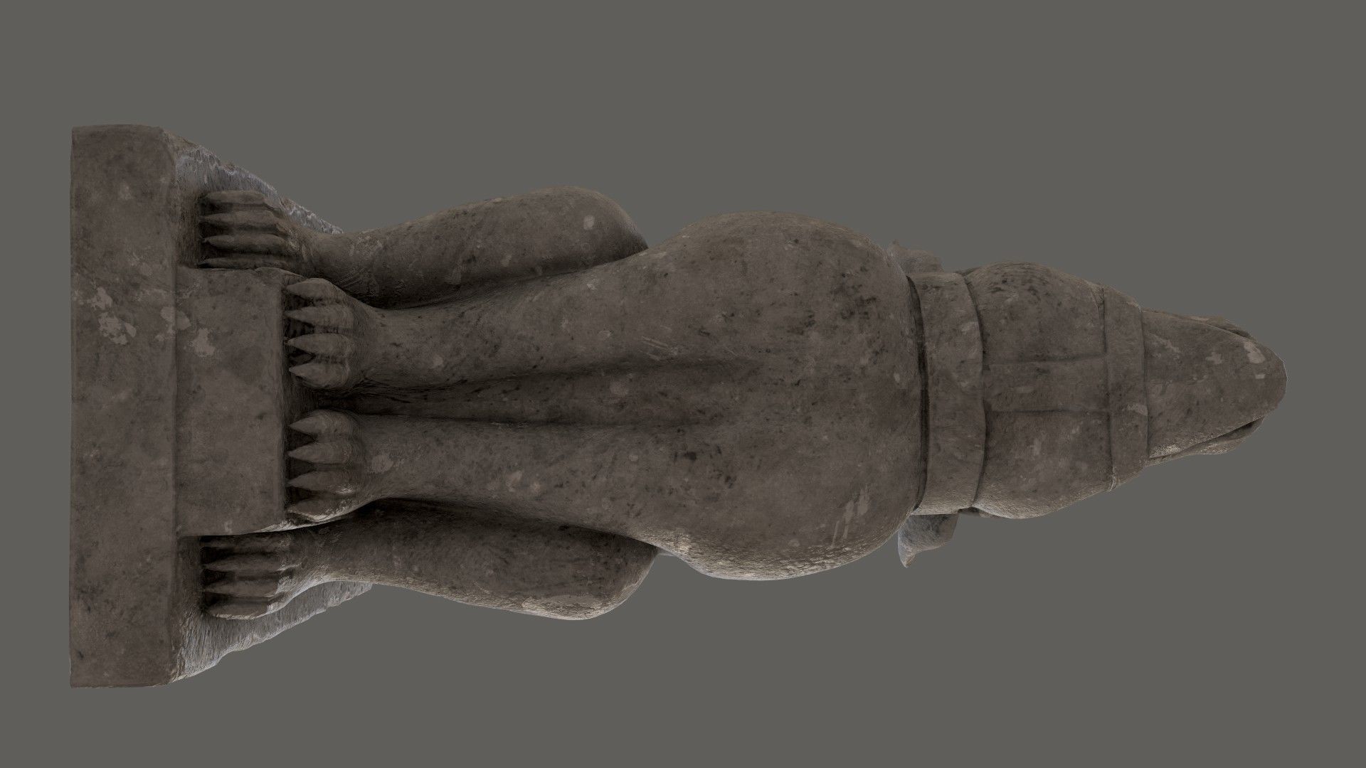 Gargoyle01 Low-poly 3D model_5