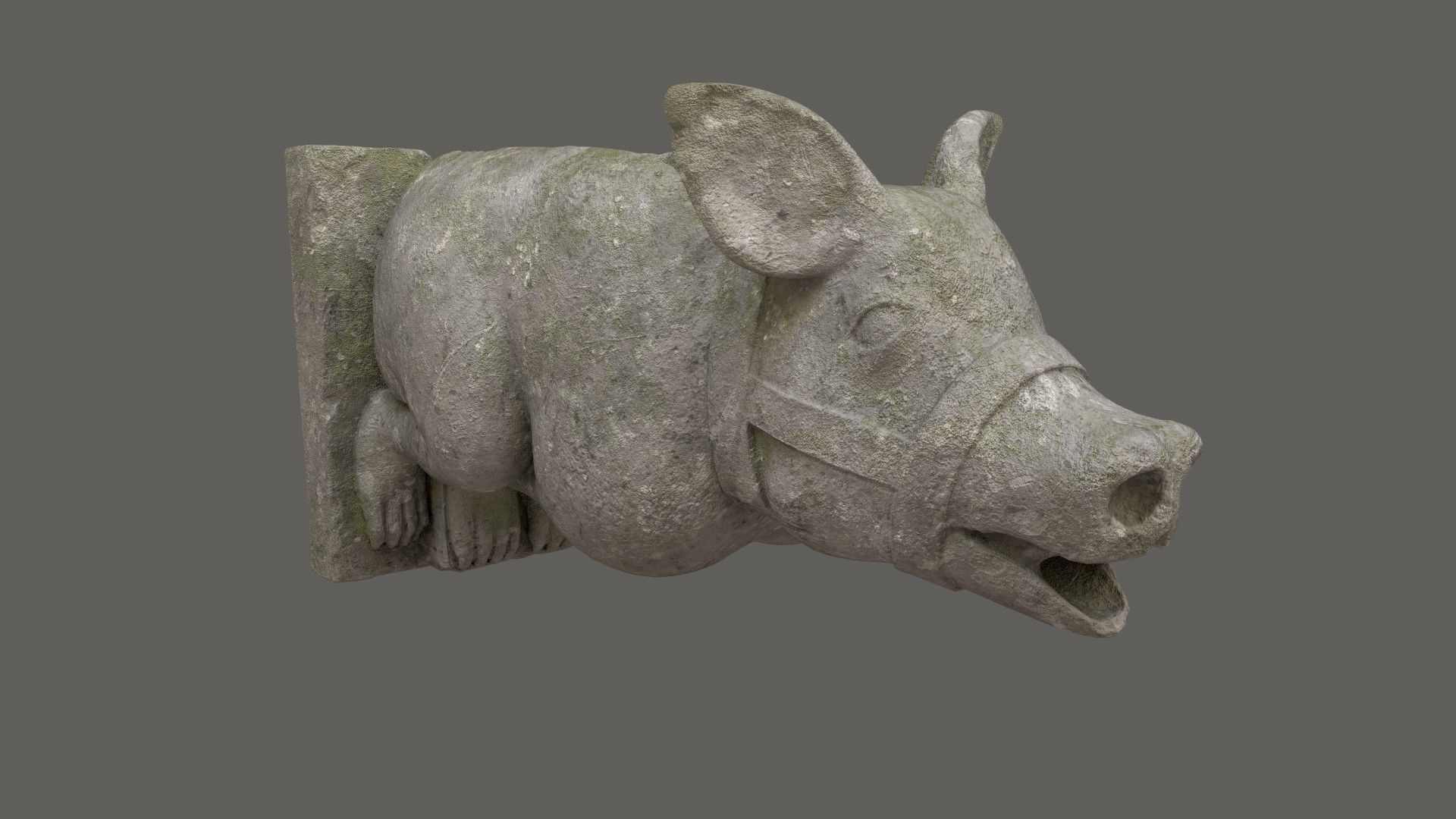 Gargoyle01 Low-poly 3D model_9