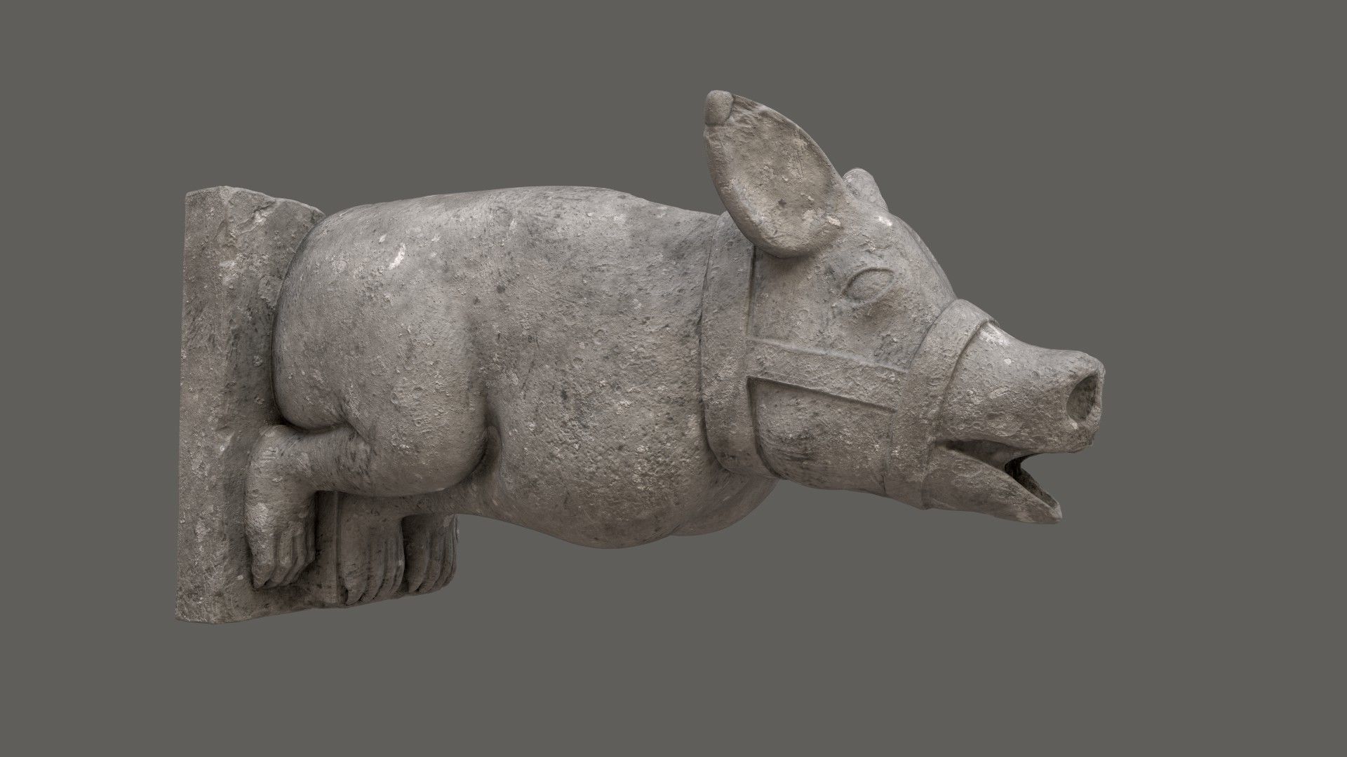 Gargoyle01 Low-poly 3D model_2