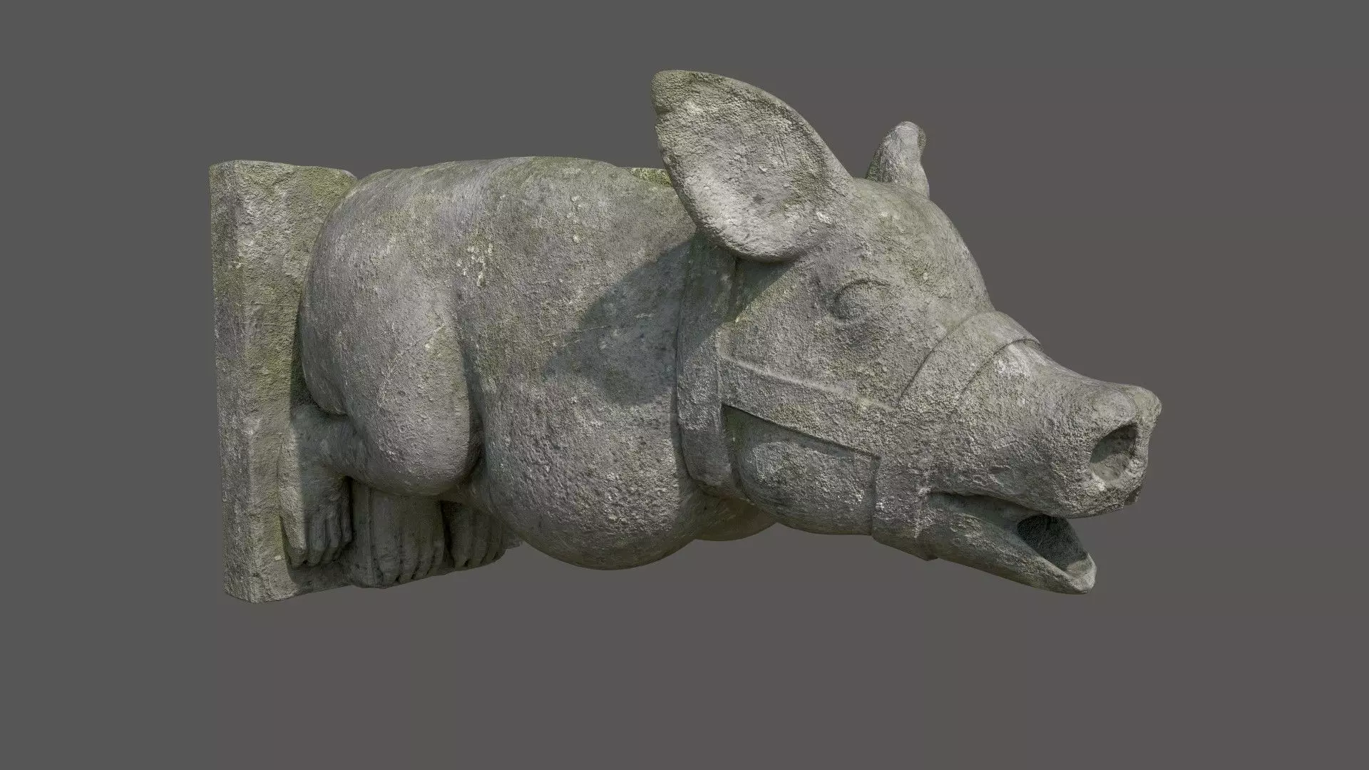 Gargoyle01 Low-poly 3D model_0