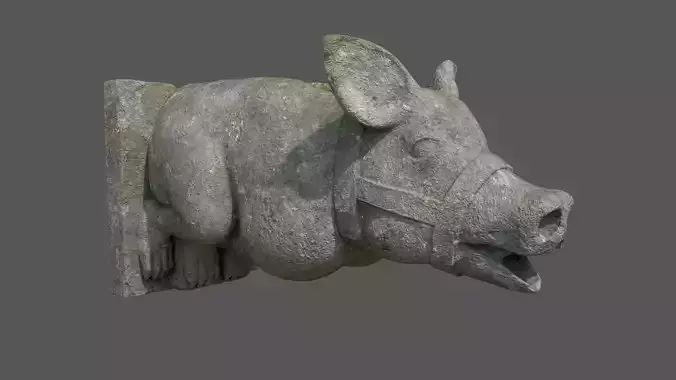 Gargoyle01 Low-poly 3D model