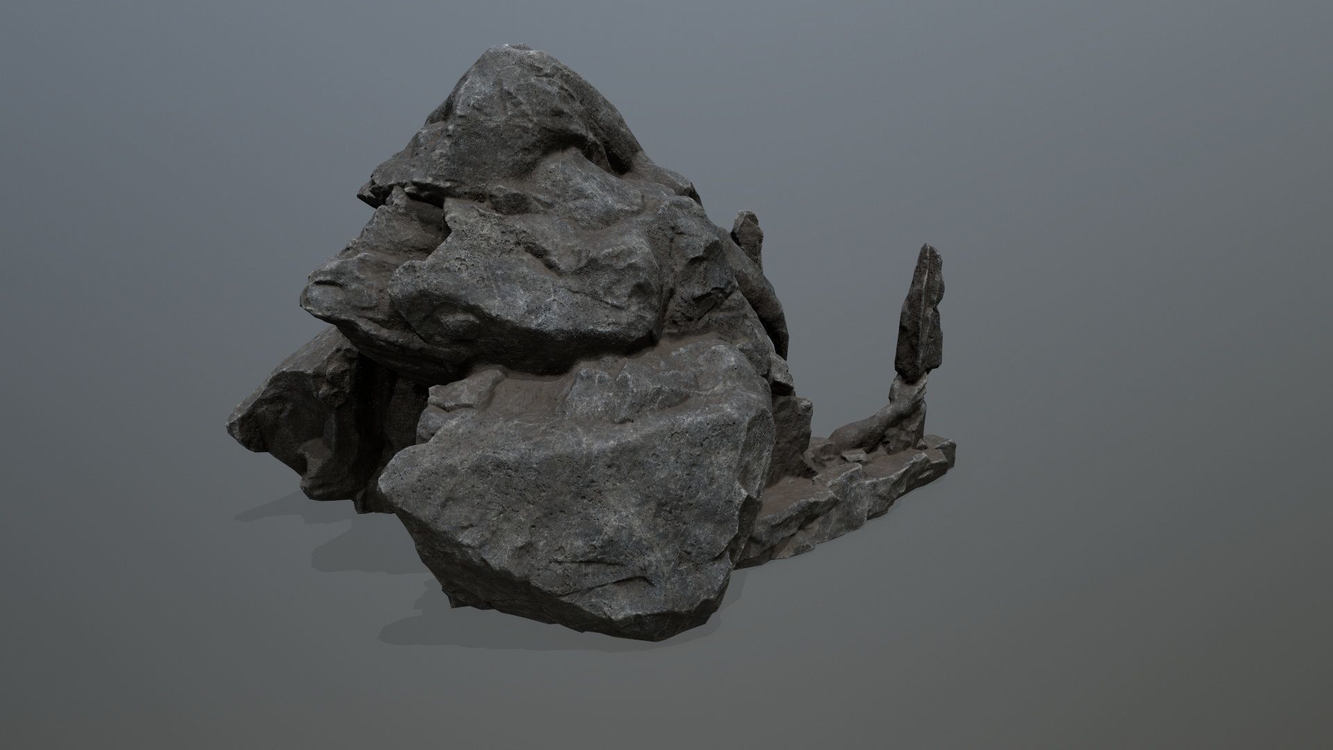 skull gate Low-poly 3D model_5