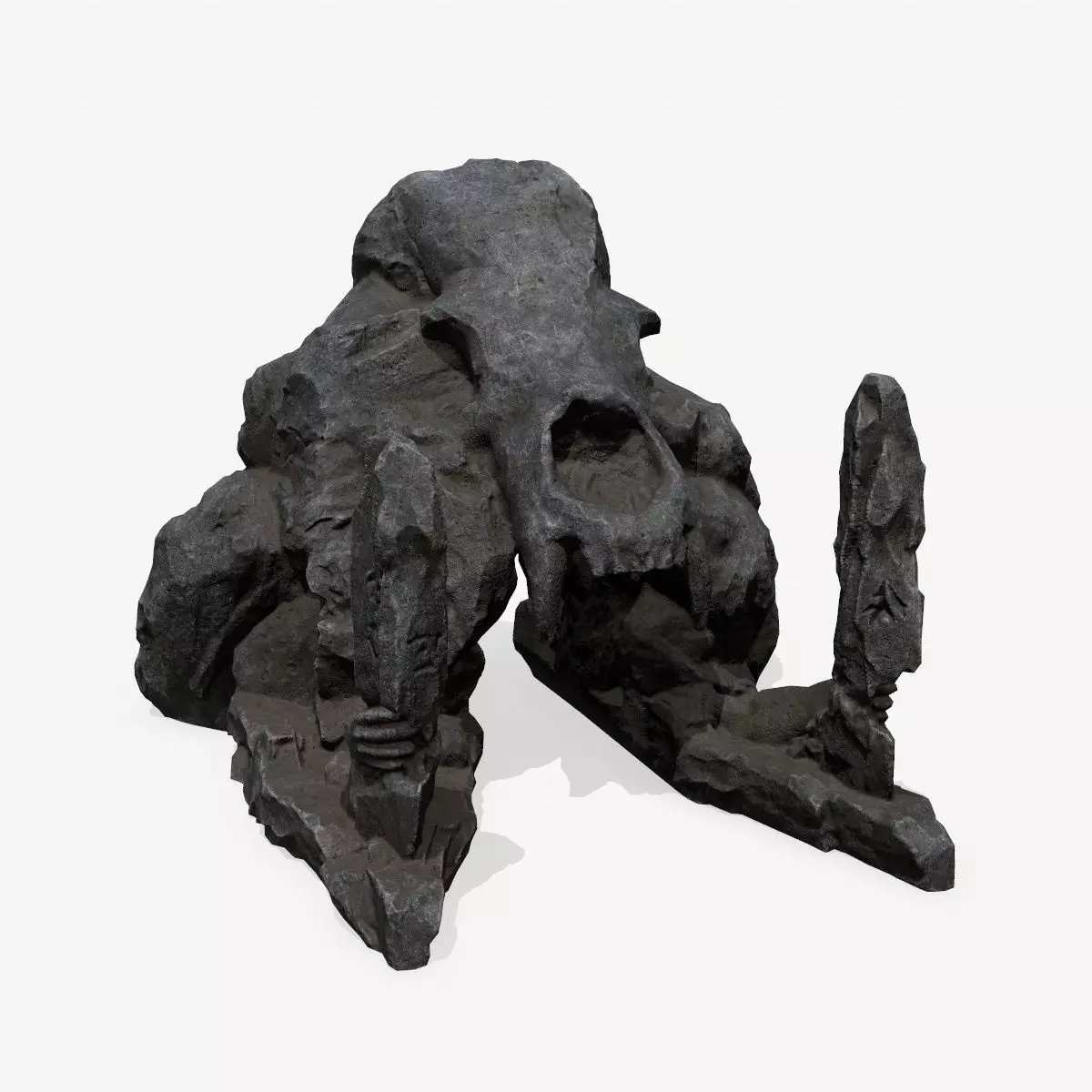 skull gate Low-poly 3D model_0