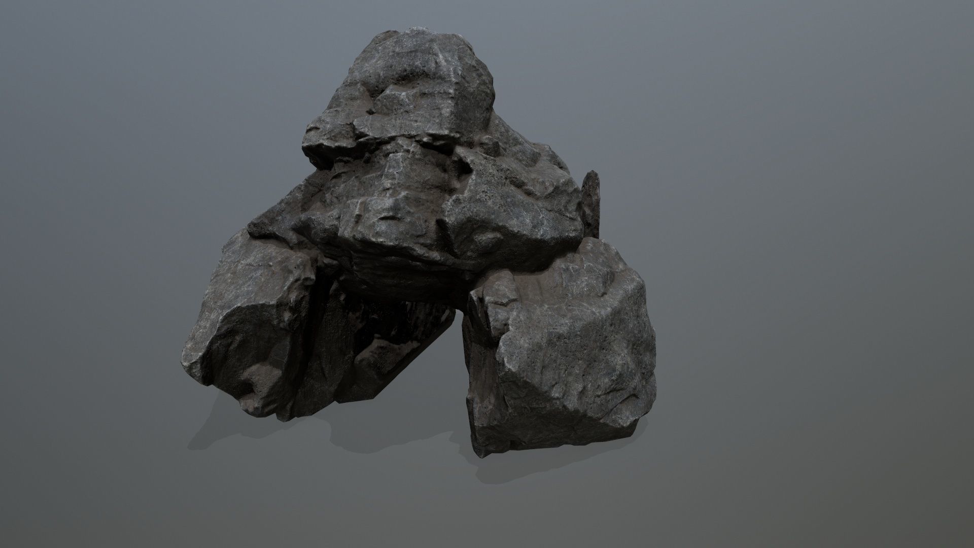 skull gate Low-poly 3D model_6