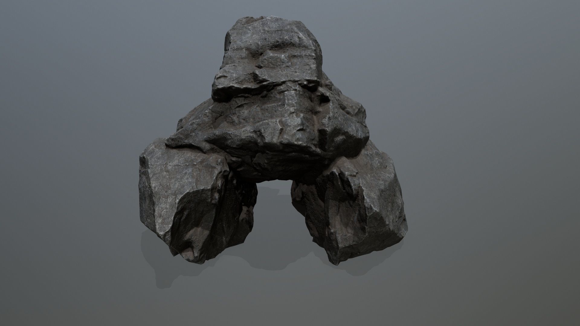 skull gate Low-poly 3D model_7