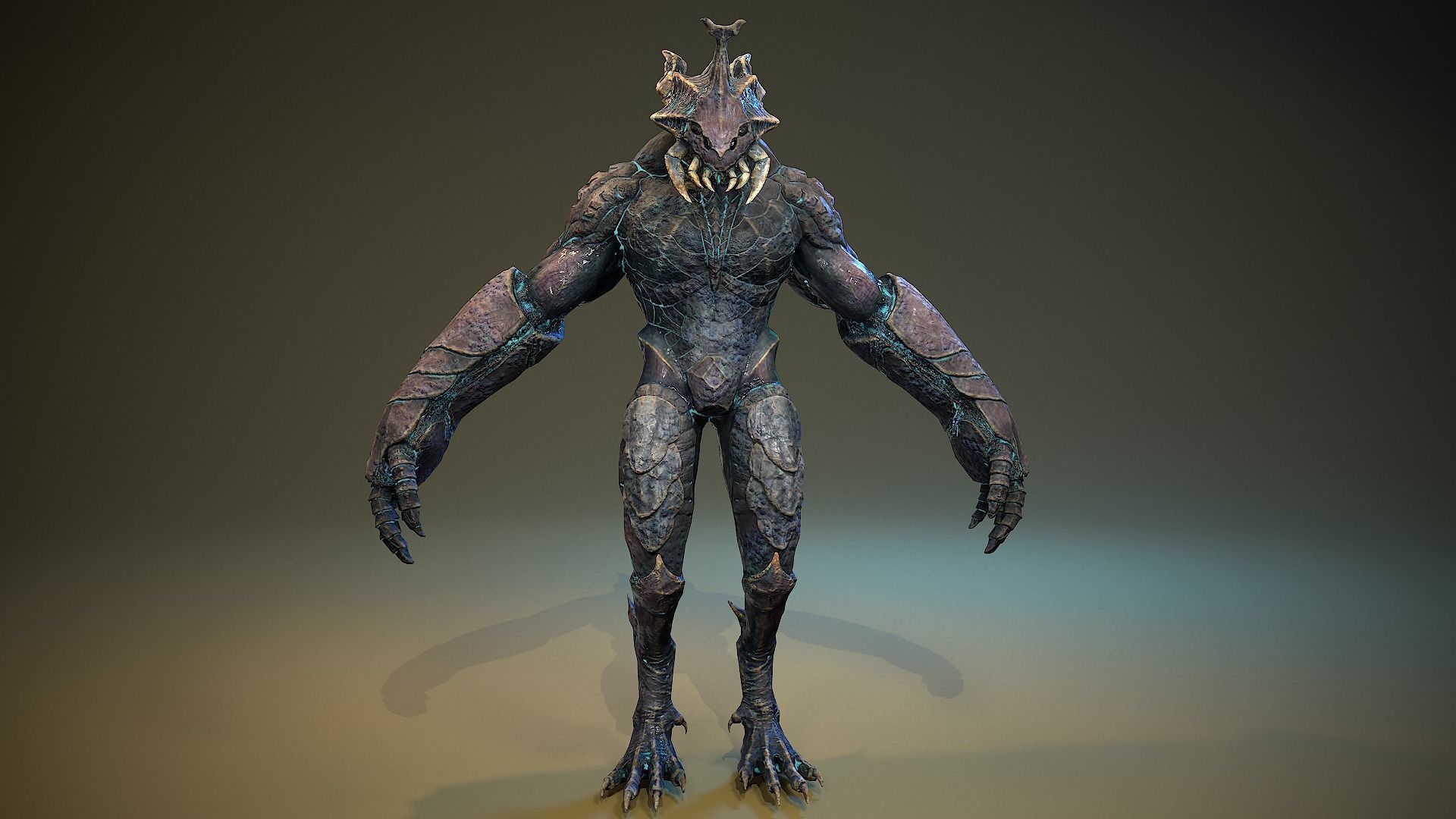 Armored Beetle 03 Low-poly 3D model_13