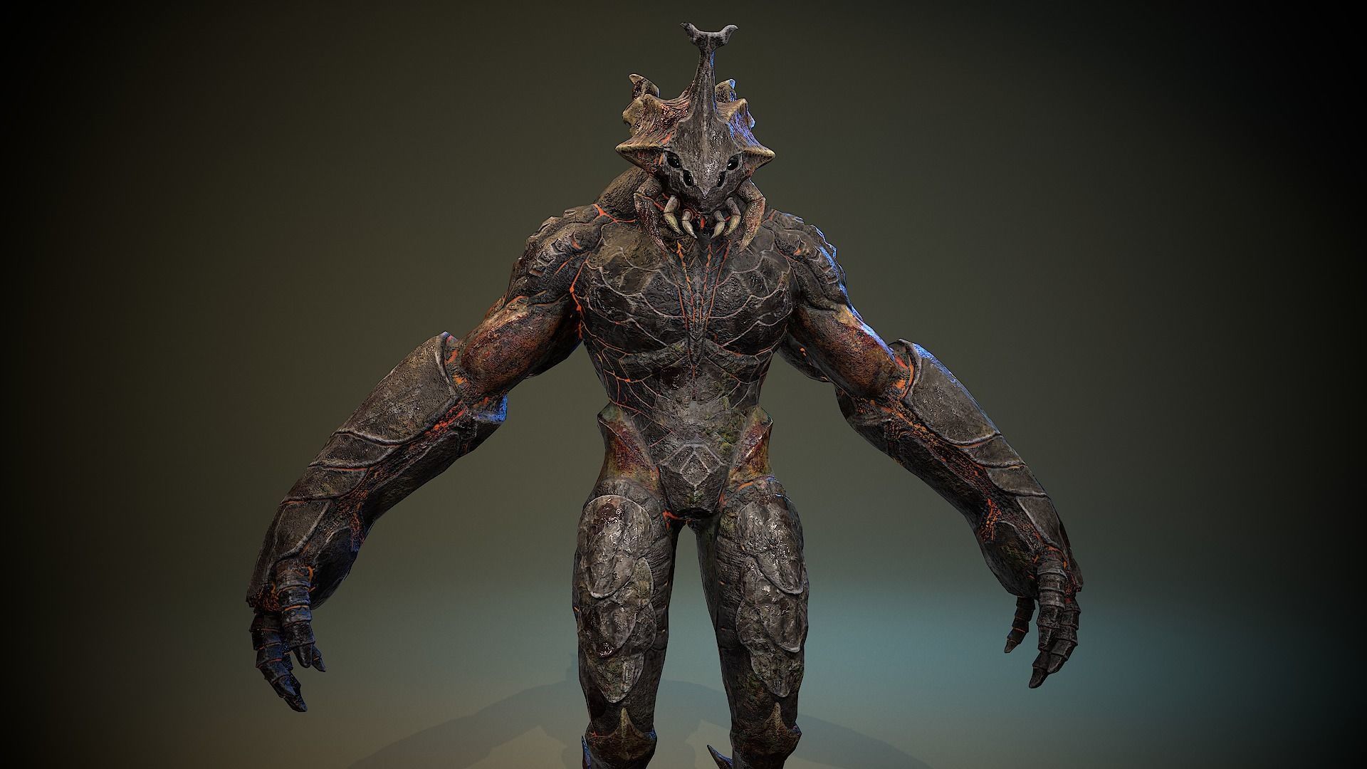 Armored Beetle 03 Low-poly 3D model_11