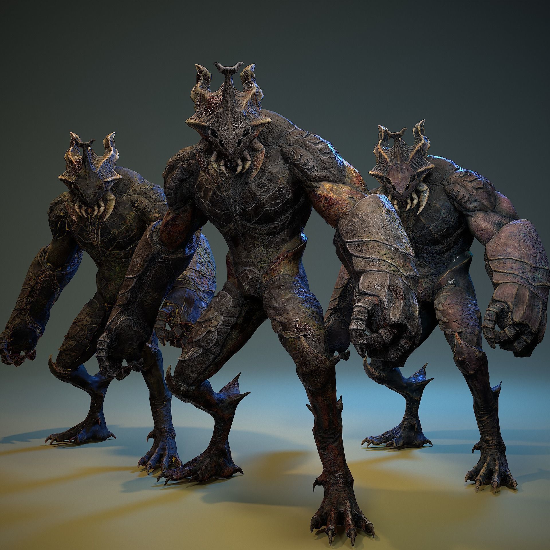 Armored Beetle 03 Low-poly 3D model_6