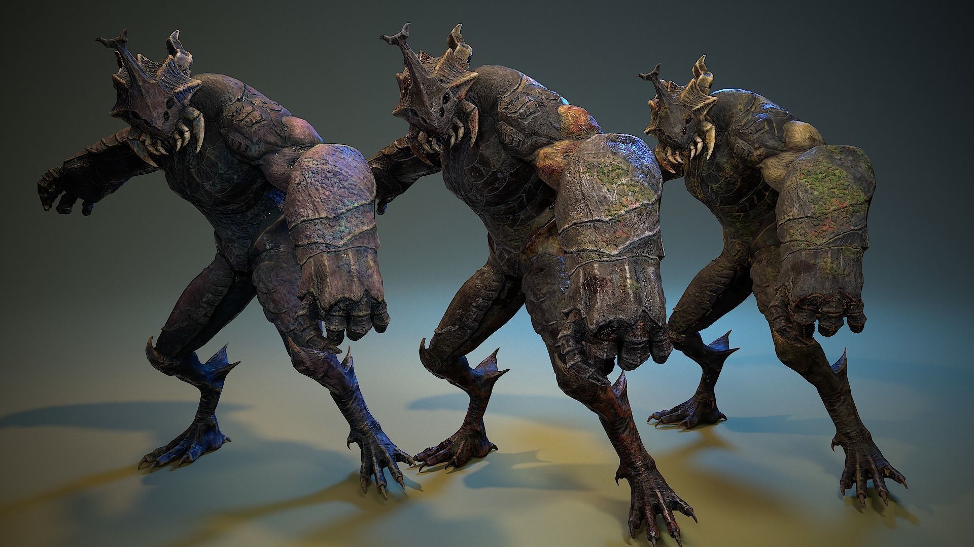 Armored Beetle 03 Low-poly 3D model_7