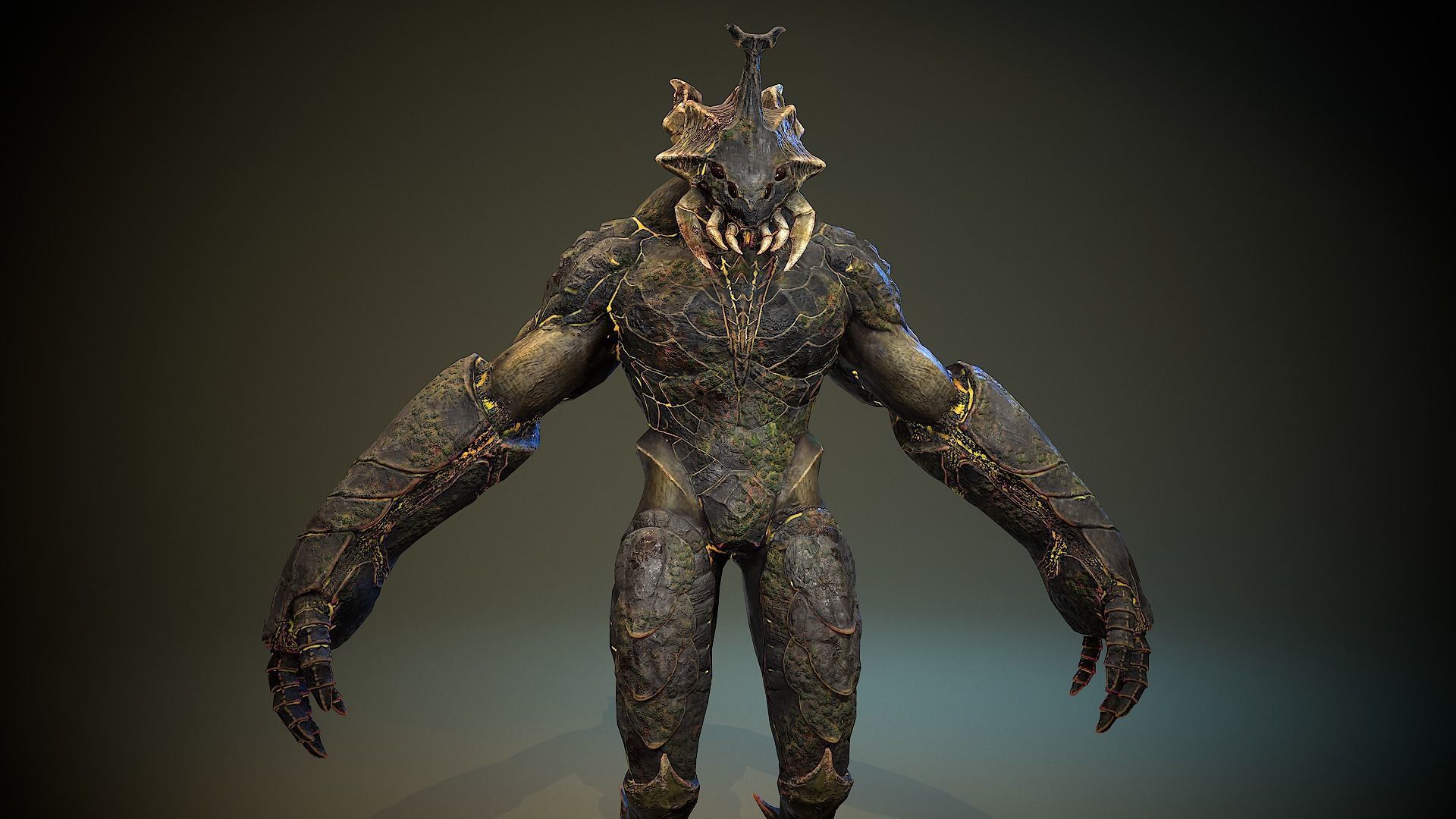 Armored Beetle 03 Low-poly 3D model_9