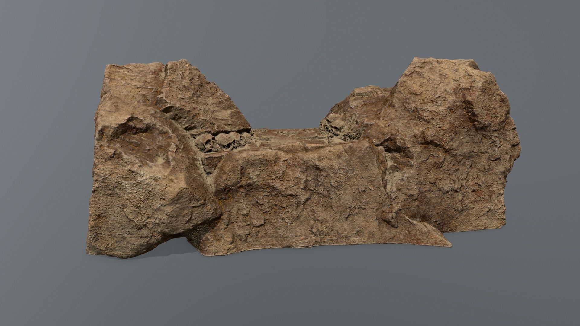 Ruin Stairs Low-poly 3D model_7