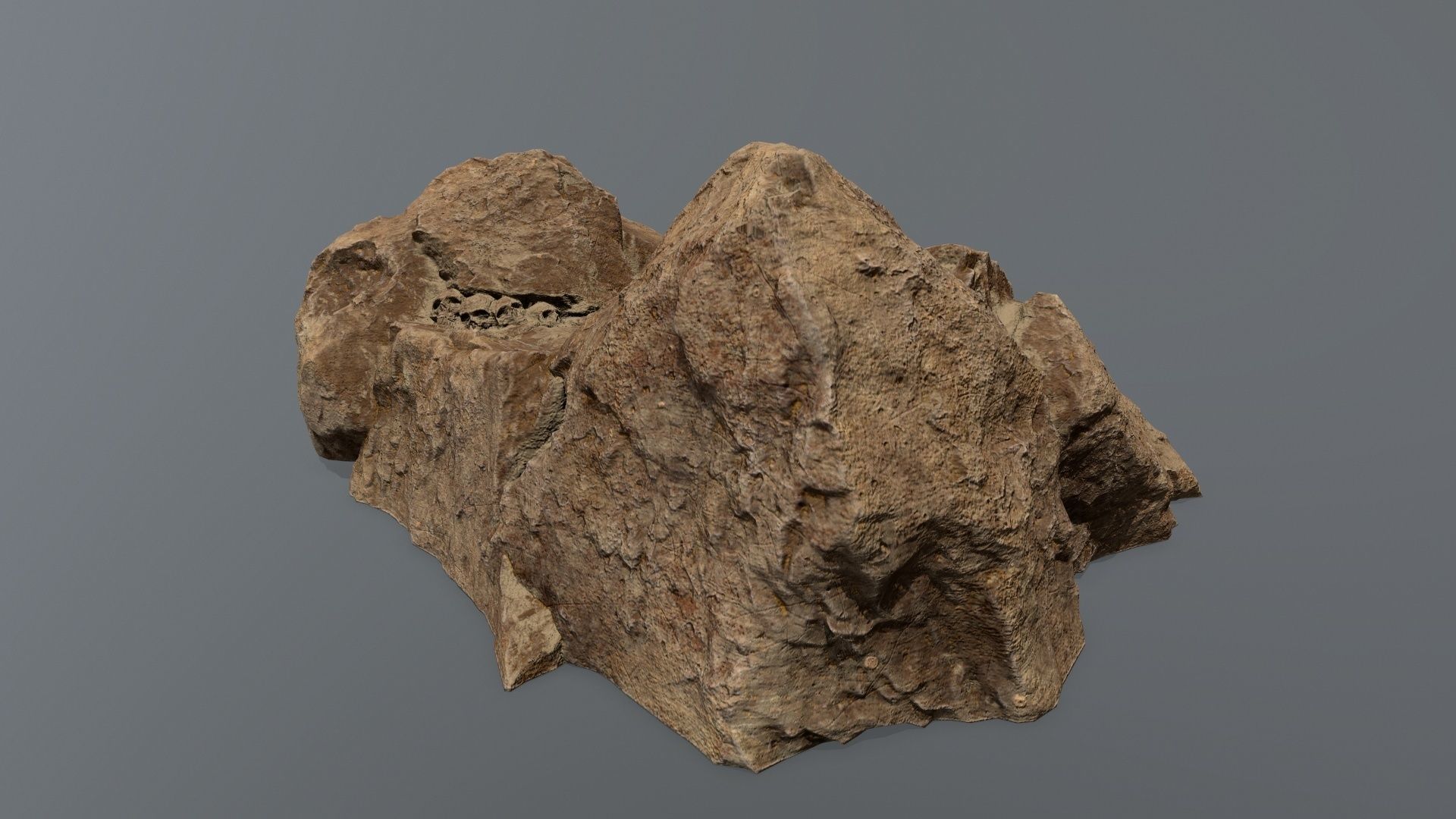 Ruin Stairs Low-poly 3D model_9