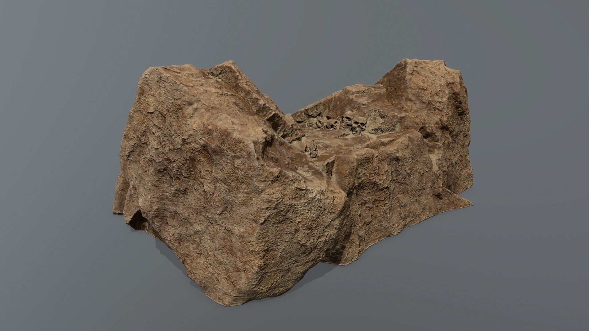 Ruin Stairs Low-poly 3D model_6