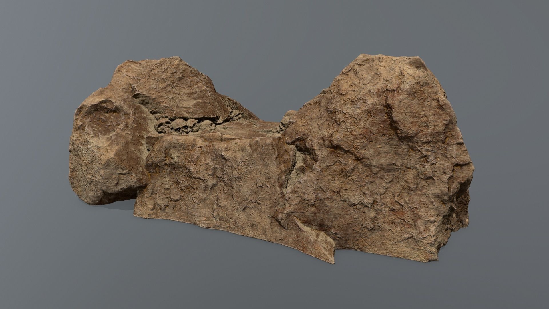 Ruin Stairs Low-poly 3D model_8