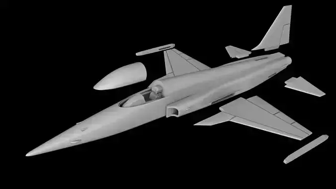 STL FILES OF SCALE MODEL F-5 TIGER Scale 1-48