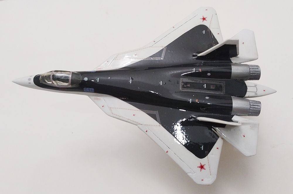 STL FILES OF SCALE MODEL SUKHOI SU-57 FELON Scale 1-100 3D print model_6