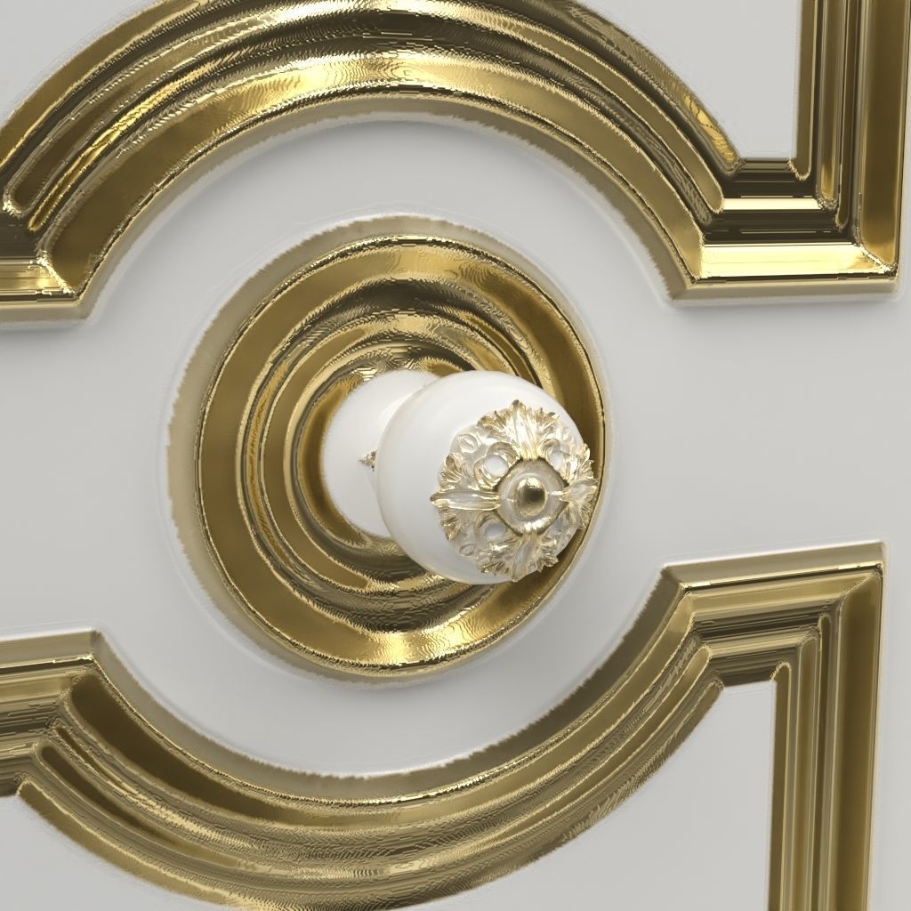 Decorative Door 01 Low-poly 3D model_3