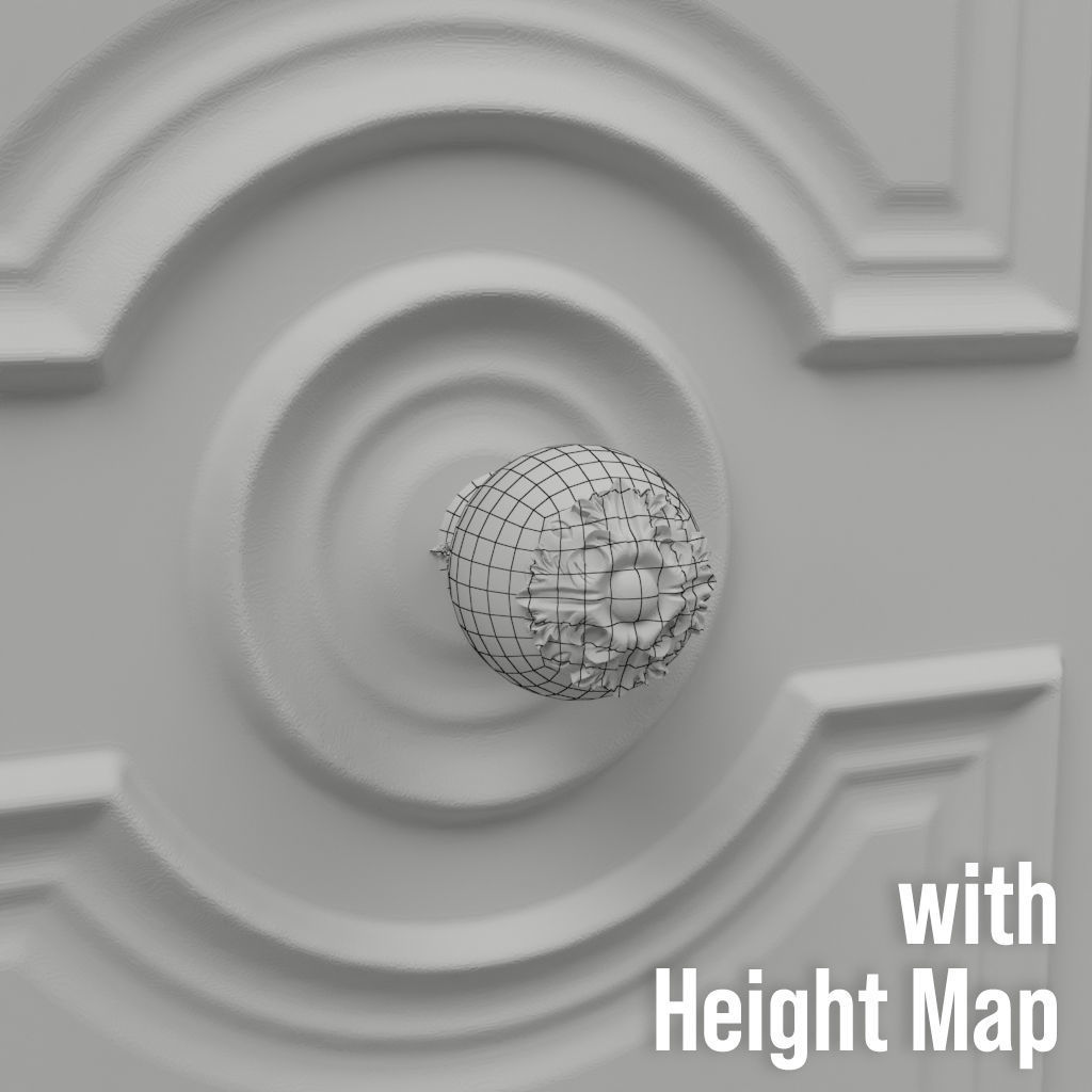 Decorative Door 01 Low-poly 3D model_4