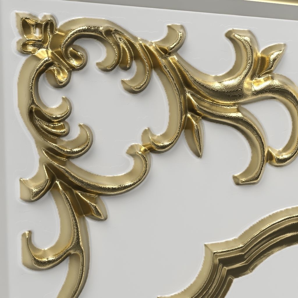 Decorative Door 01 Low-poly 3D model_5