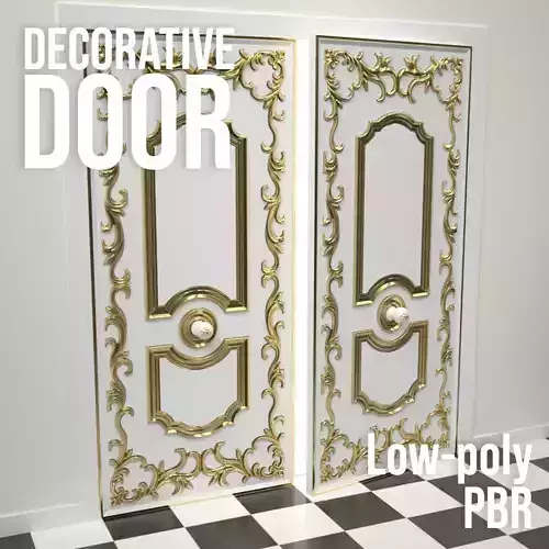 Decorative Door 01 Low-poly 3D model