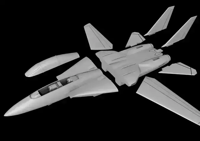 F-14 TOMCAT SCALE 1-72 PRINTABLE STL FILES