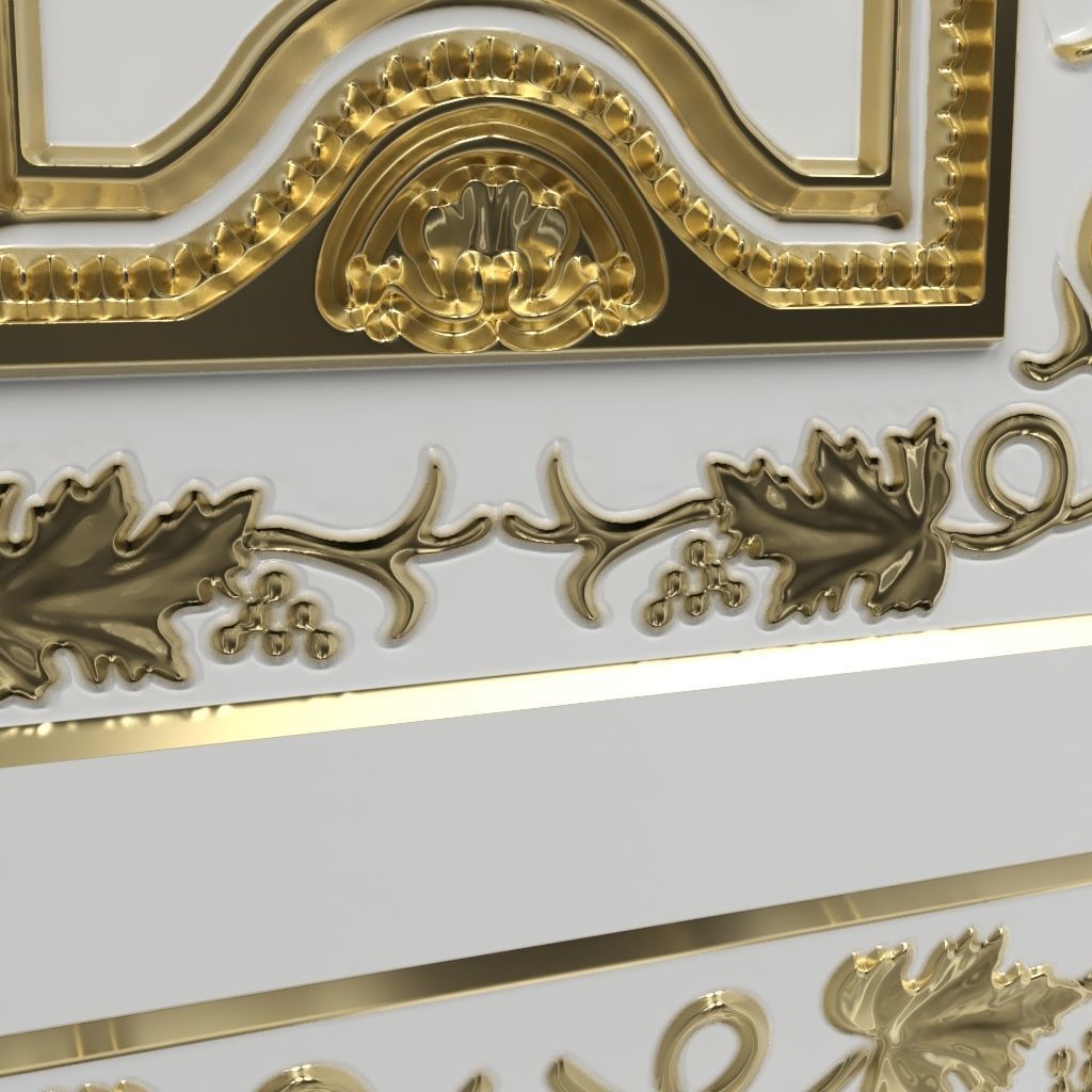 Decorative Door 02 Low-poly 3D model_3