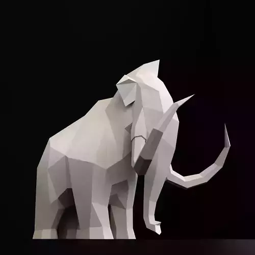 Mammoth low poly Low-poly 3D model