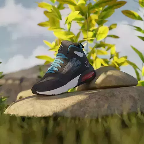 Mid poly shoe model for AR Low-poly 3D model