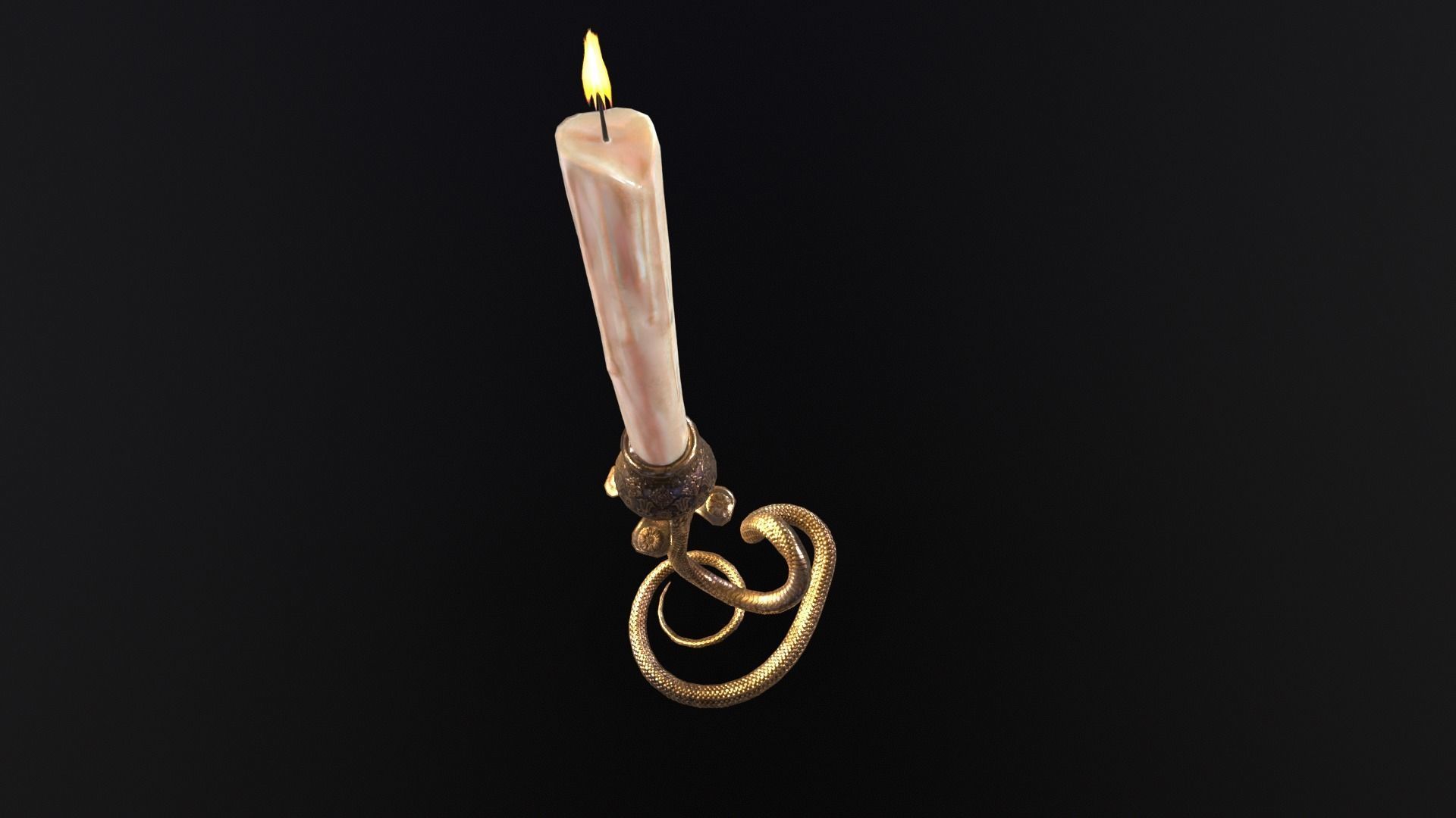Snake King Candleholder Low-poly 3D model_20