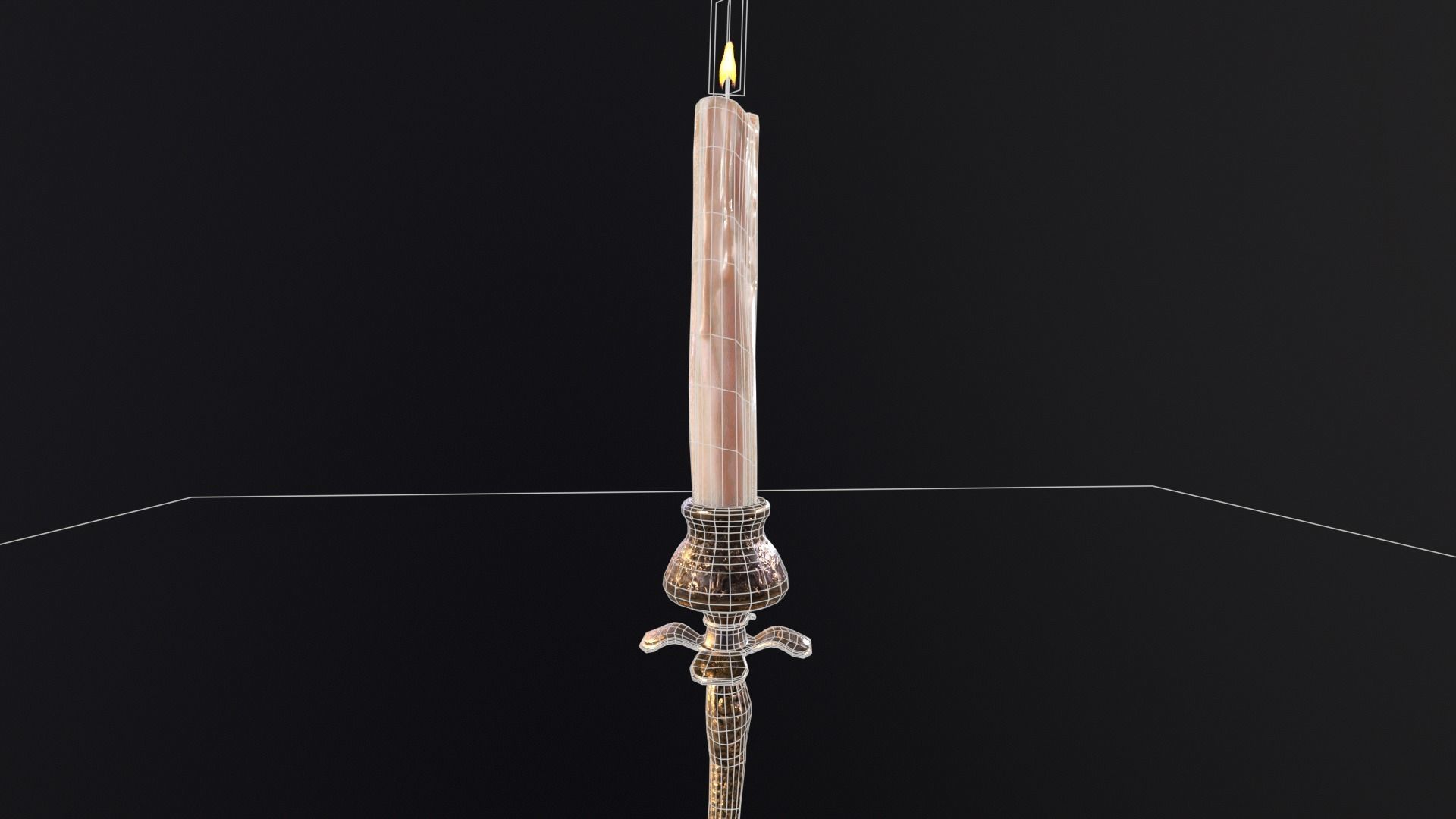 Snake King Candleholder Low-poly 3D model_19