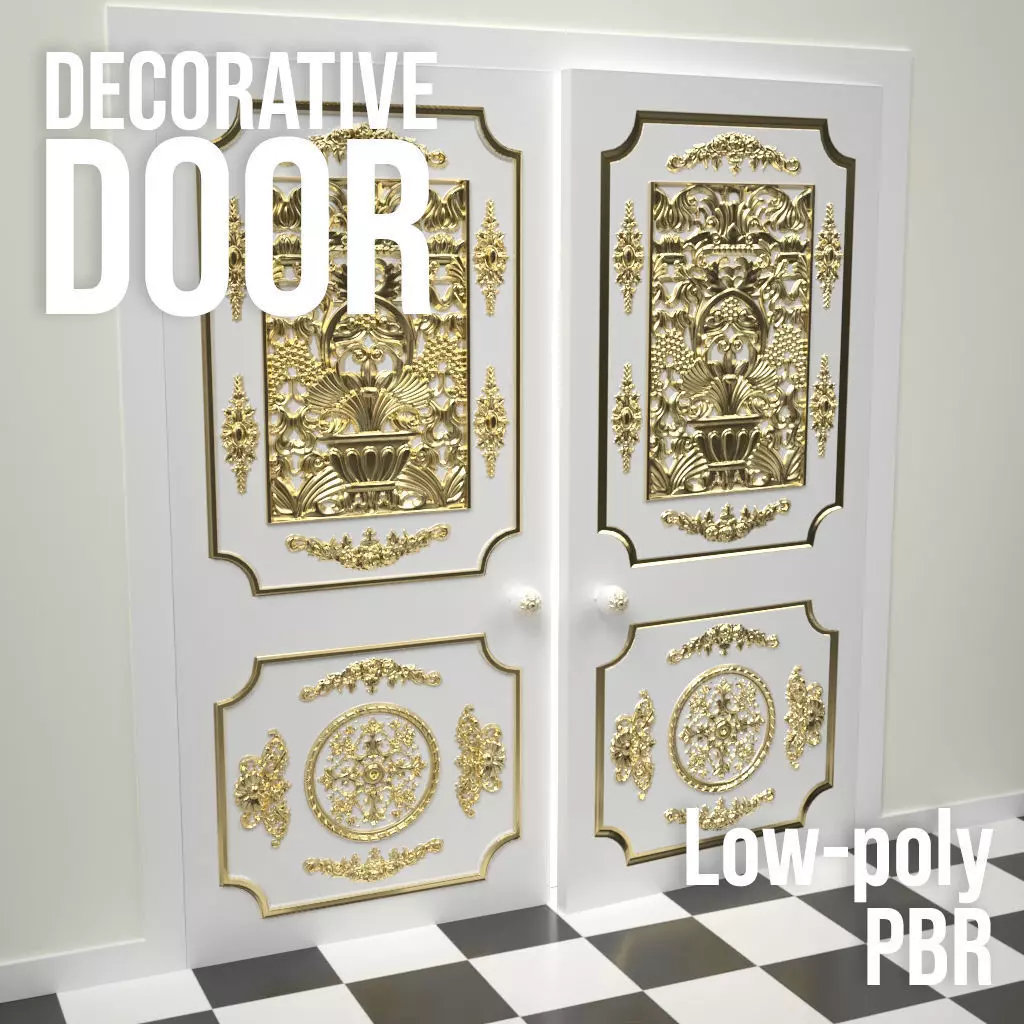 Decorative Door 03 3D model_0