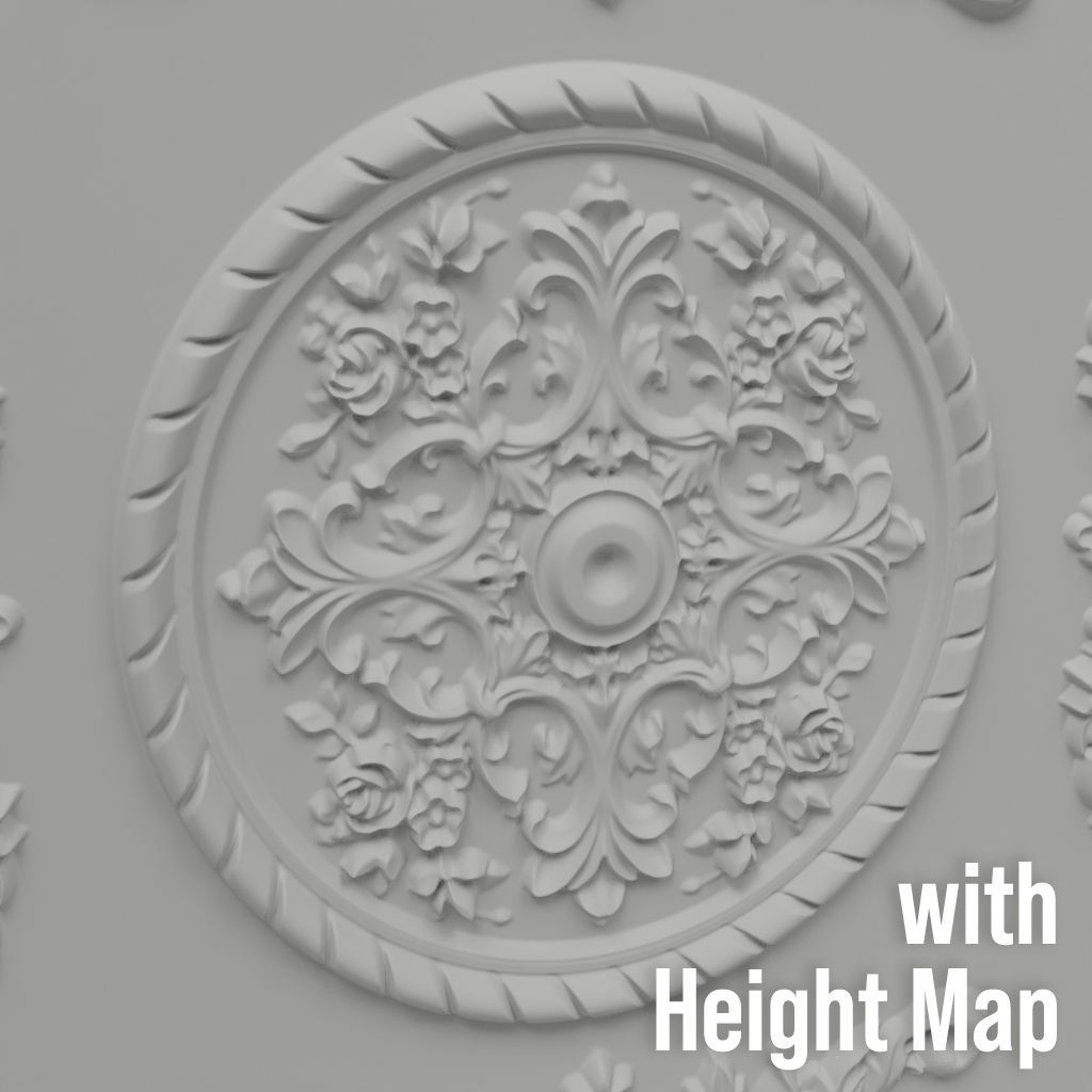 Decorative Door 03 3D model_4