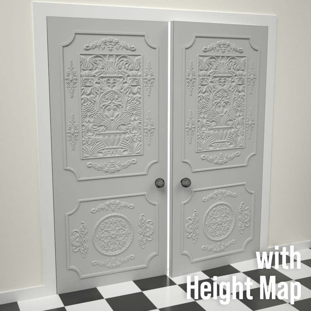 Decorative Door 03 3D model_1