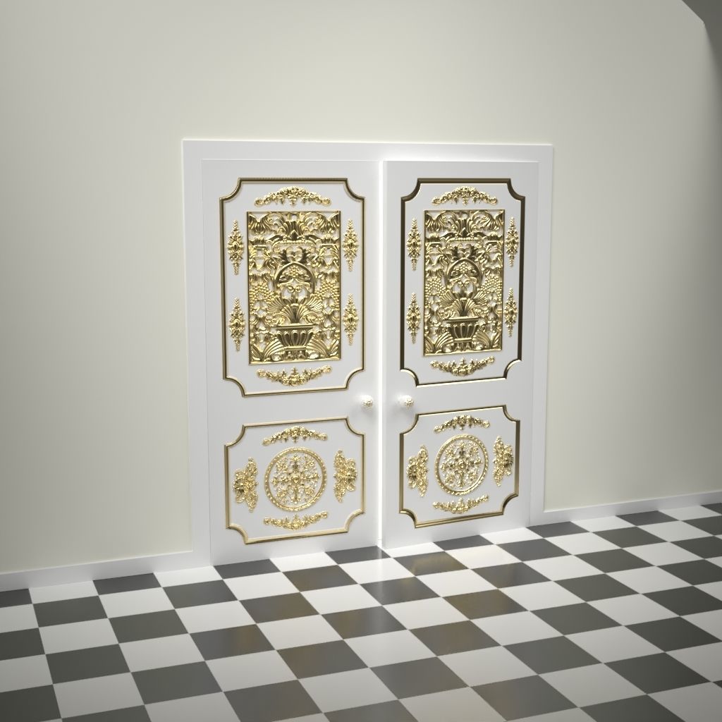 Decorative Door 03 3D model_6
