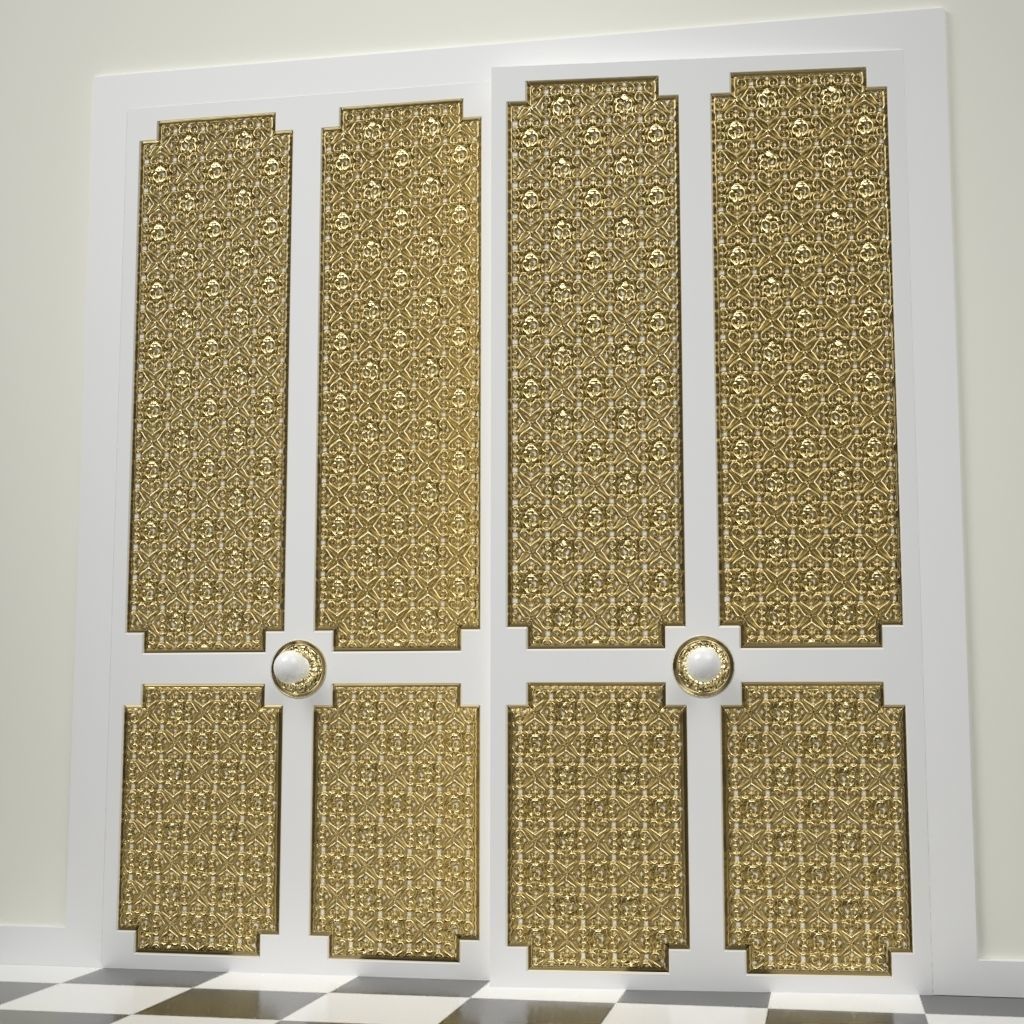 Decorative Door 04 Low-poly 3D model_2