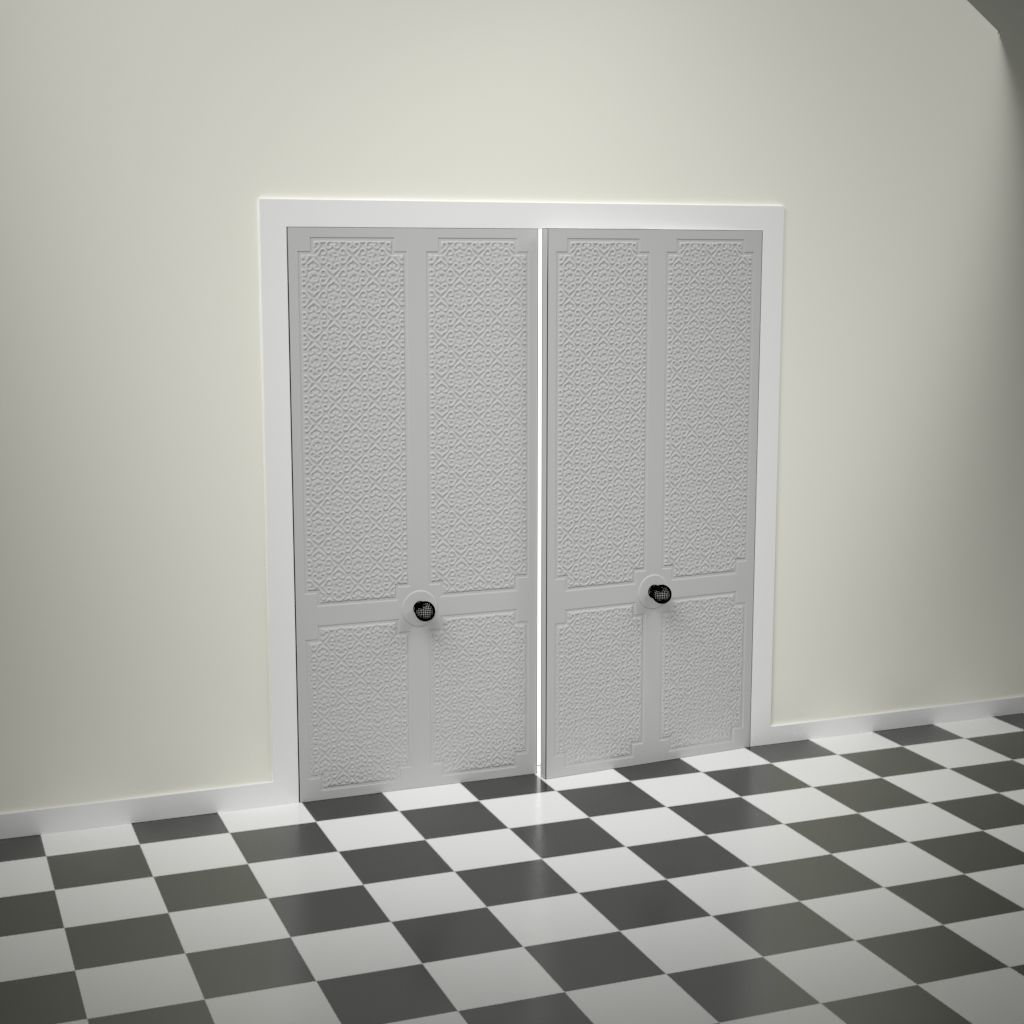 Decorative Door 04 Low-poly 3D model_7