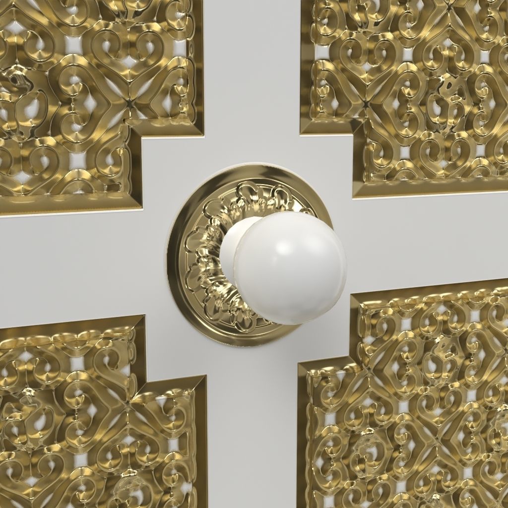 Decorative Door 04 Low-poly 3D model_3