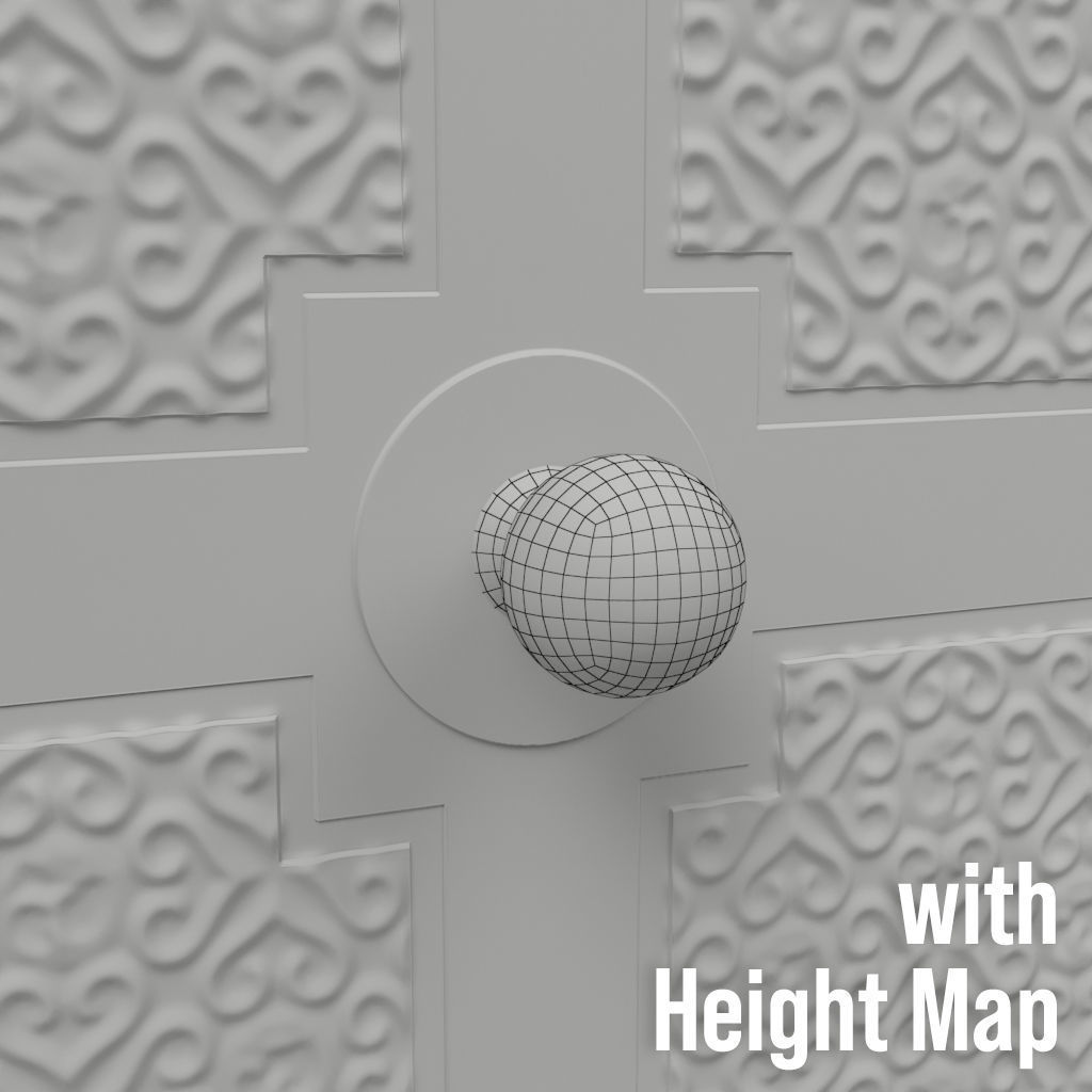 Decorative Door 04 Low-poly 3D model_4