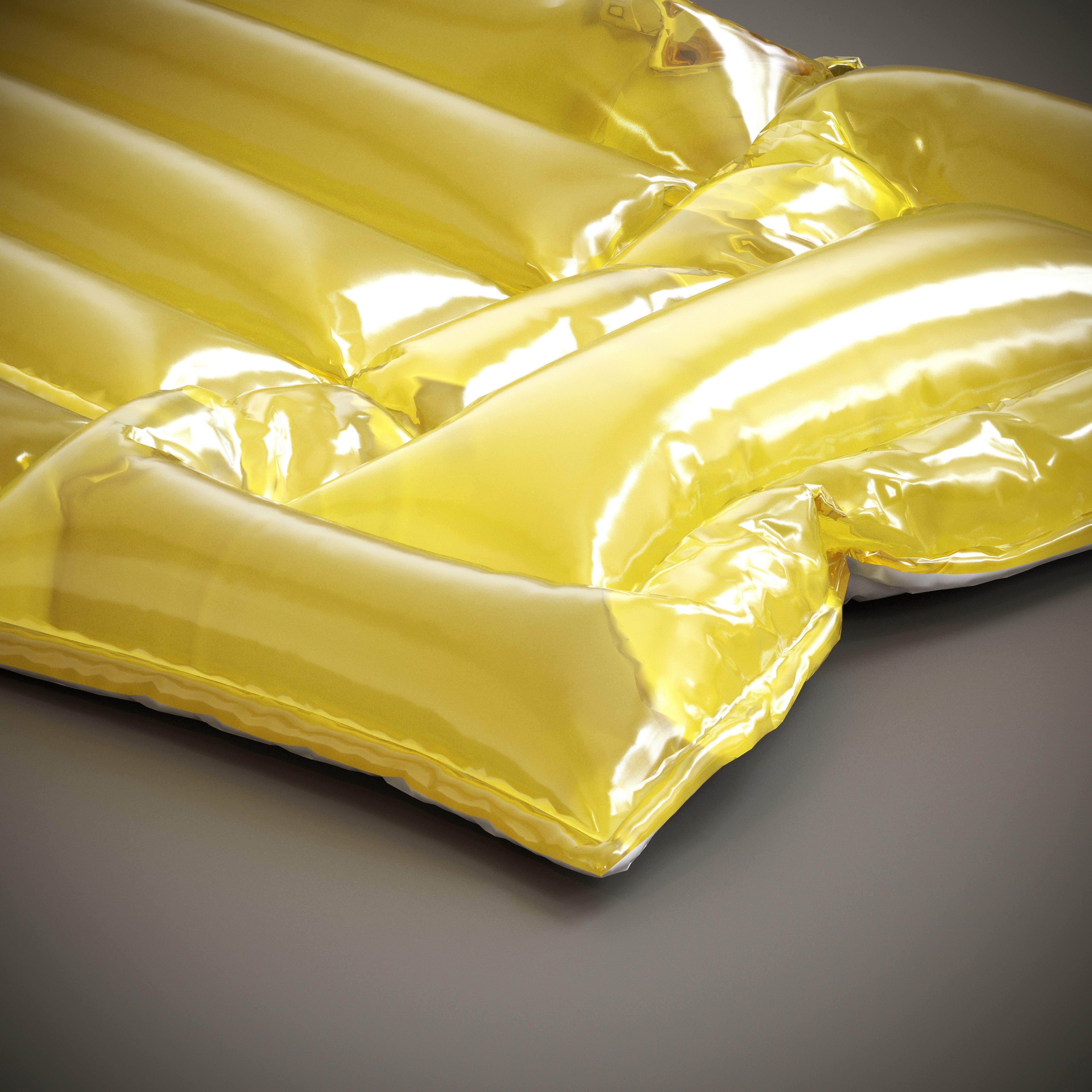 Air mattress Low-poly 3D model_7