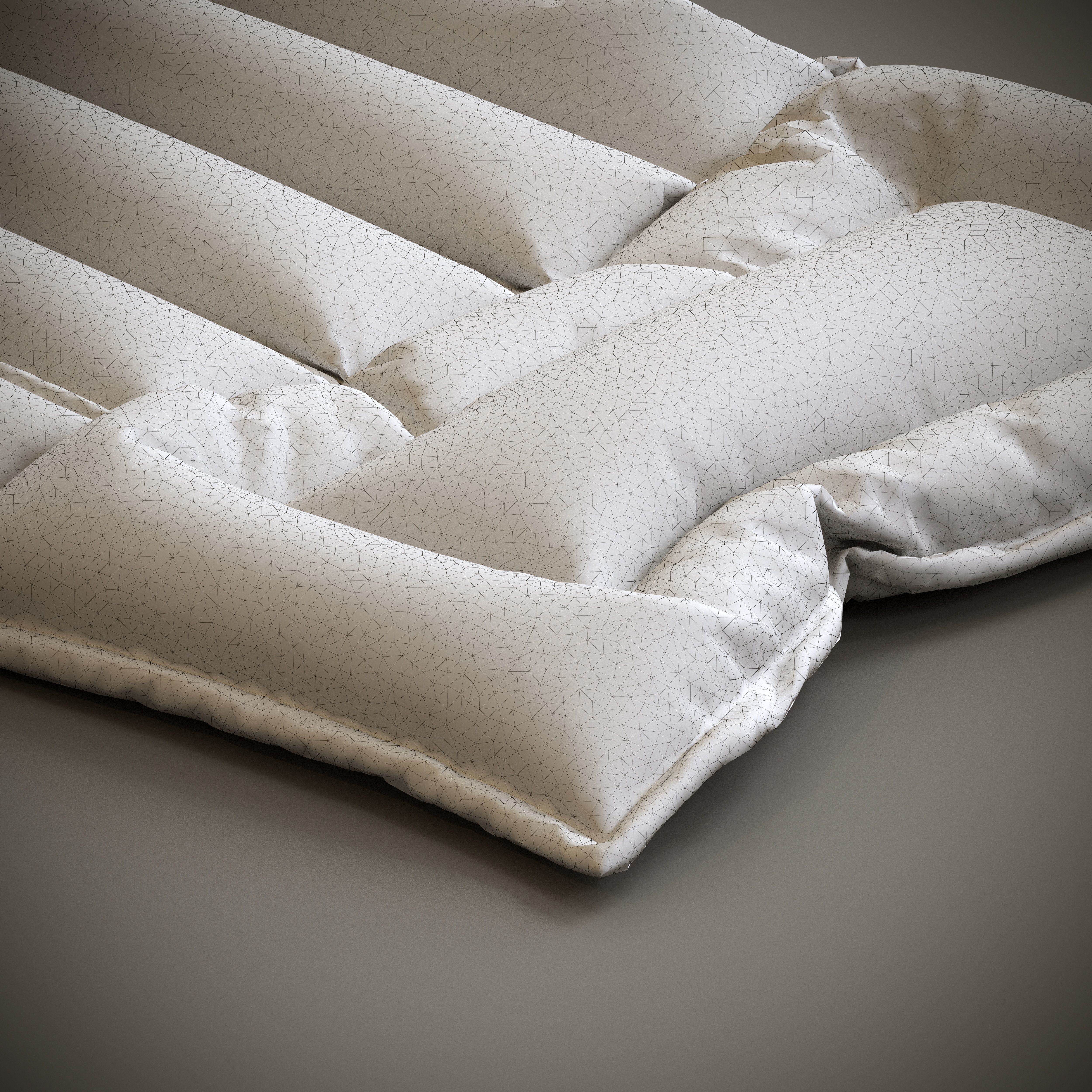 Air mattress Low-poly 3D model_6