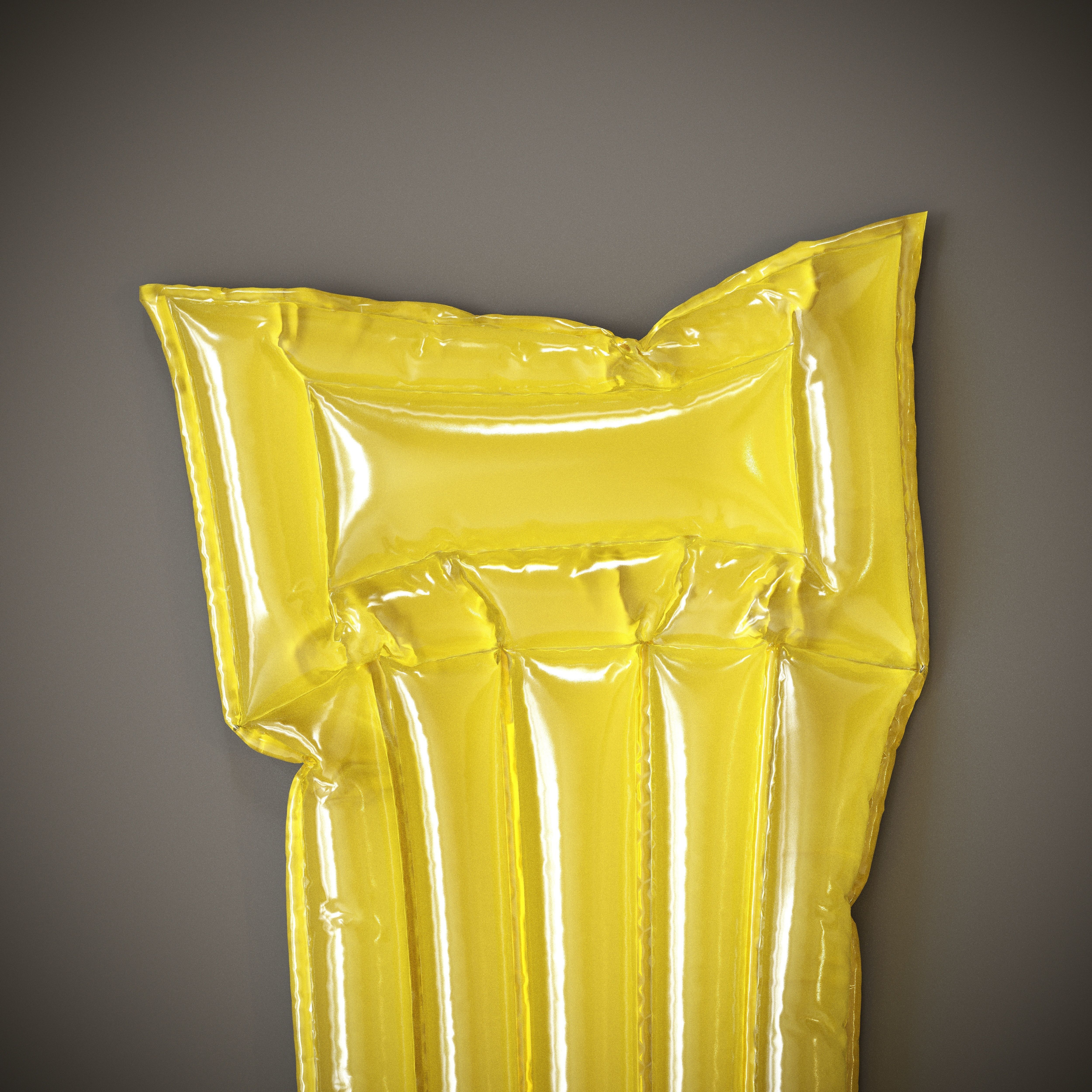 Air mattress Low-poly 3D model_4