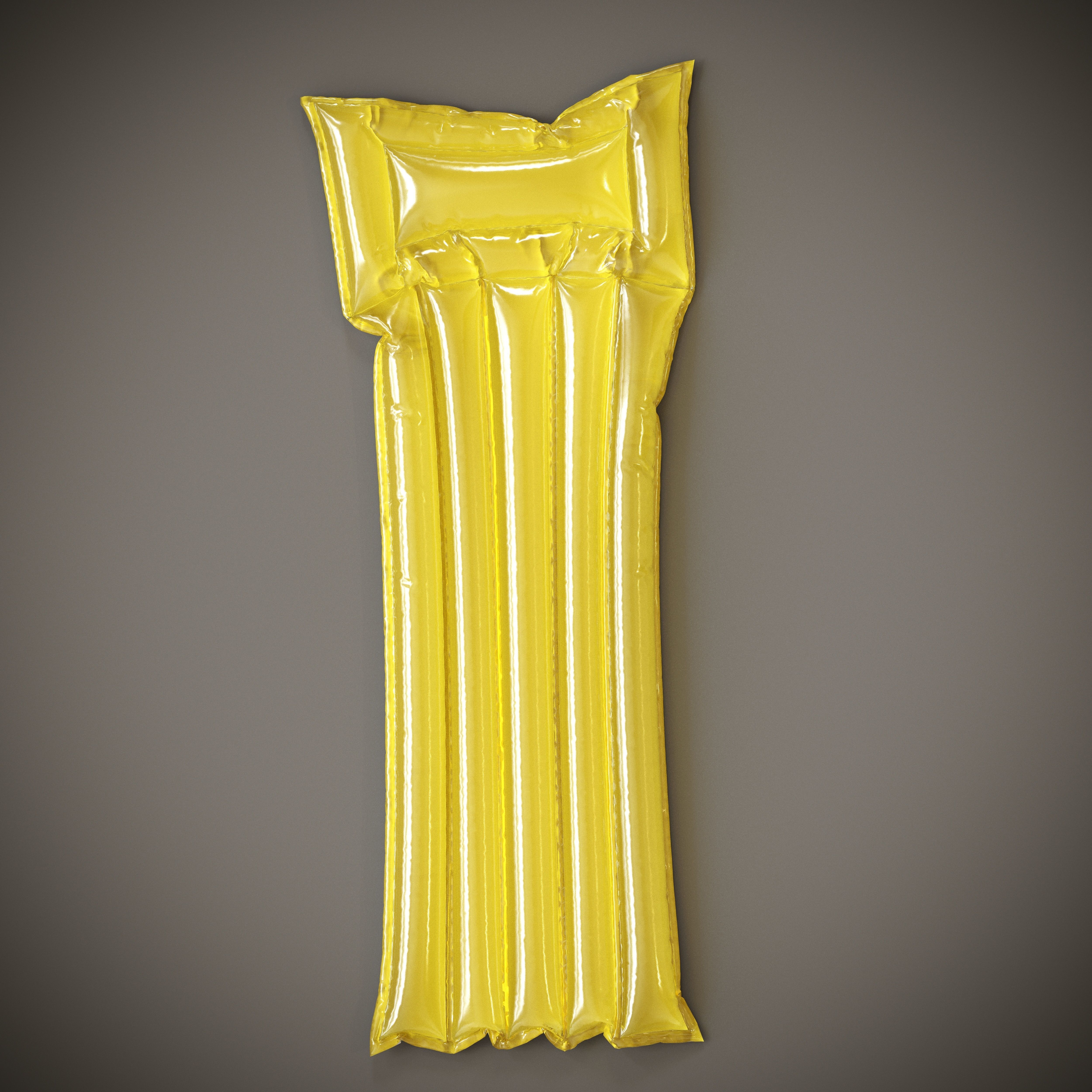 Air mattress Low-poly 3D model_3