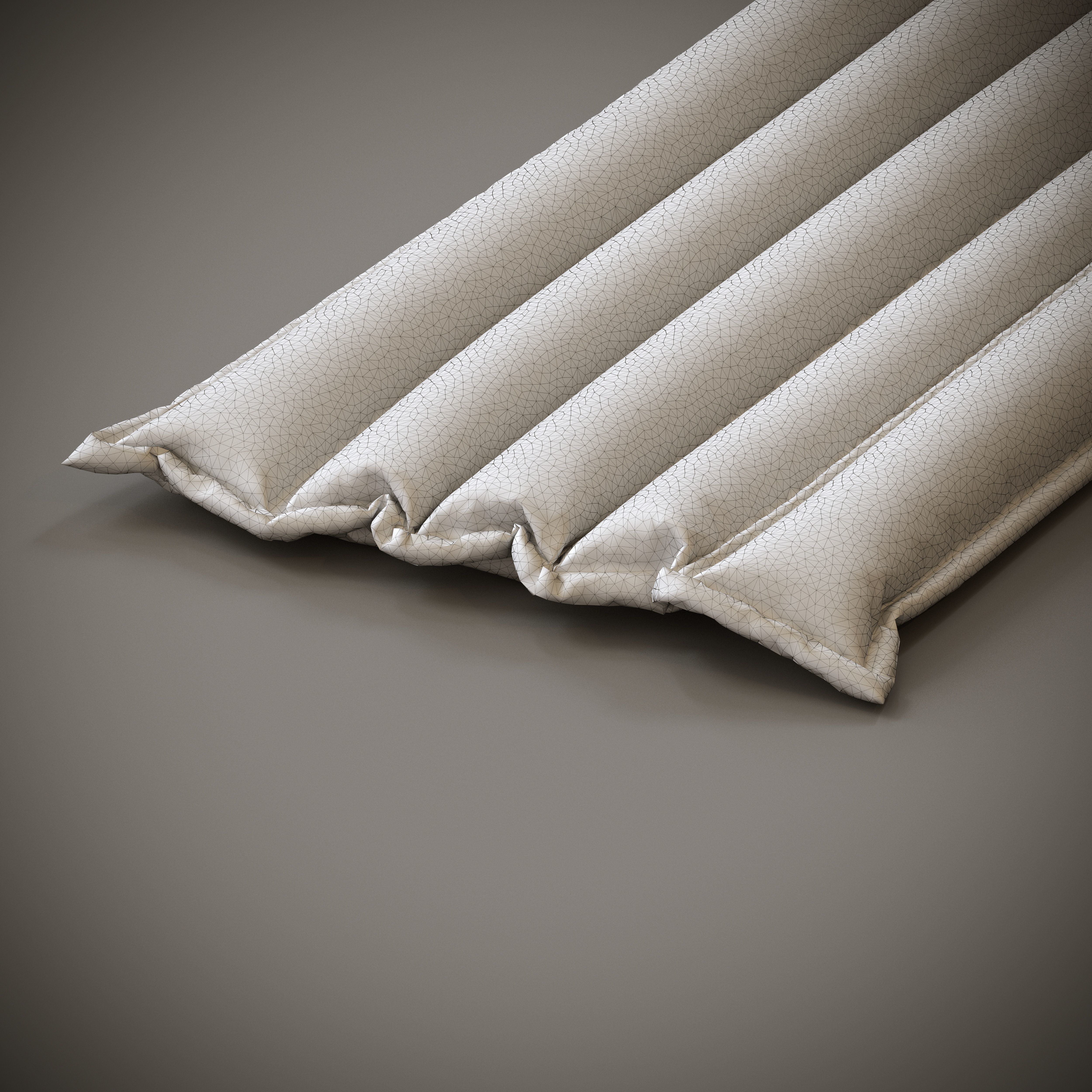 Air mattress Low-poly 3D model_9